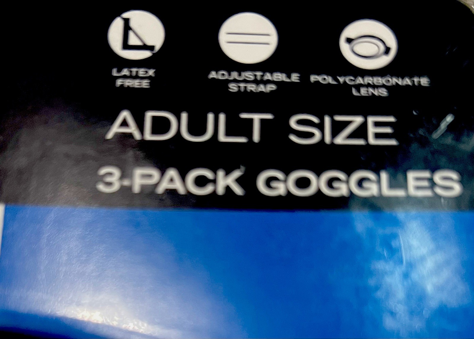 Nautica Adult Size 3-Pack Goggles,Latex Free, PVC Strap, Polycarbonate Lens