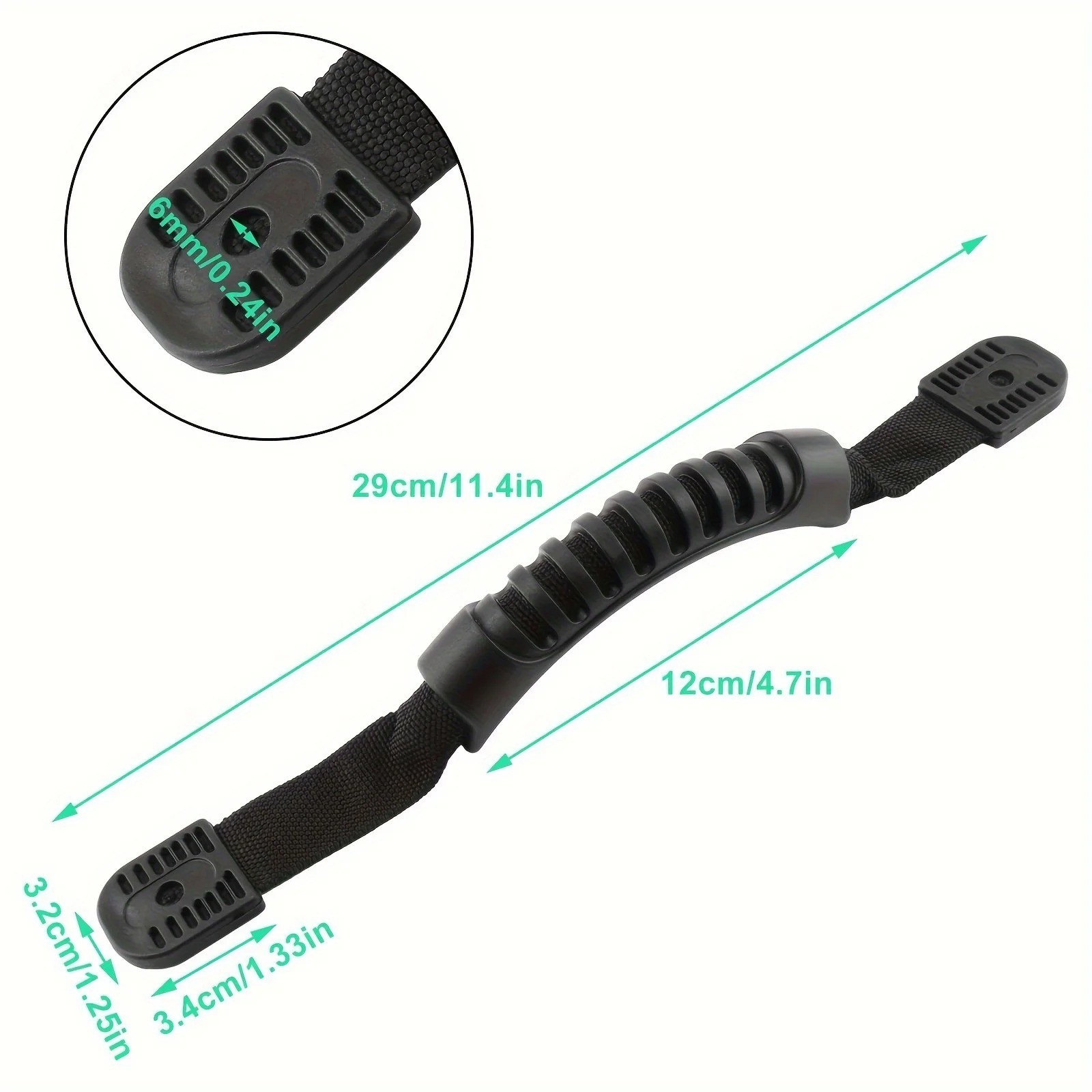 2PCS Kayak Canoe Handles Boat Side Mount Carry Rubber Grip Replacement Fitting