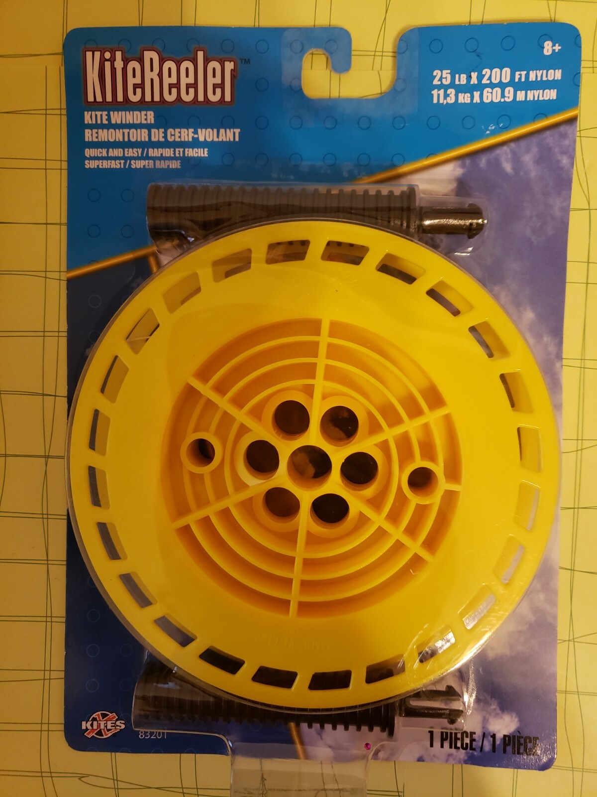 KITEREELER Winder 25 lb & 200 ft. NYLON String VARIOUS COLORS!! NEW