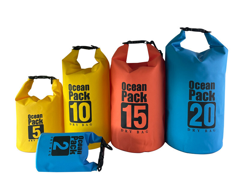 Outdoor waterproof dry bag 2L 3L 5L 10L 20L PVC for swimming hiking beach diving