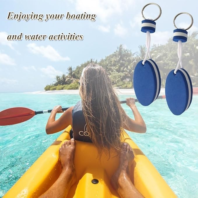 Floating Keychain for Boat Keys Float Buoy Boat Key Rings 2PCS Oval Shaped Foam