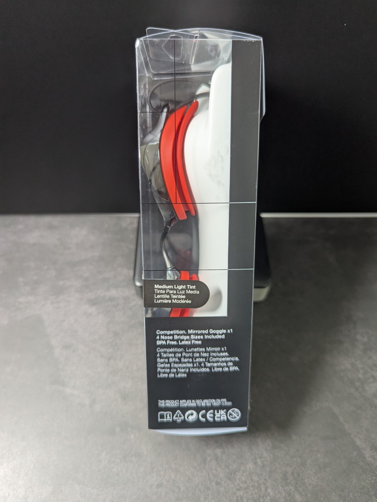 NEW NIB | Nike Legacy Mirrored Red/Black Swim Goggles Adult One Size
