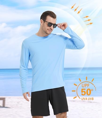 4 Pack Men’s UPF 50+ Rash Guard Swim X-Large 1 Blue 1 Gray 1 Navy 1 Charcoal