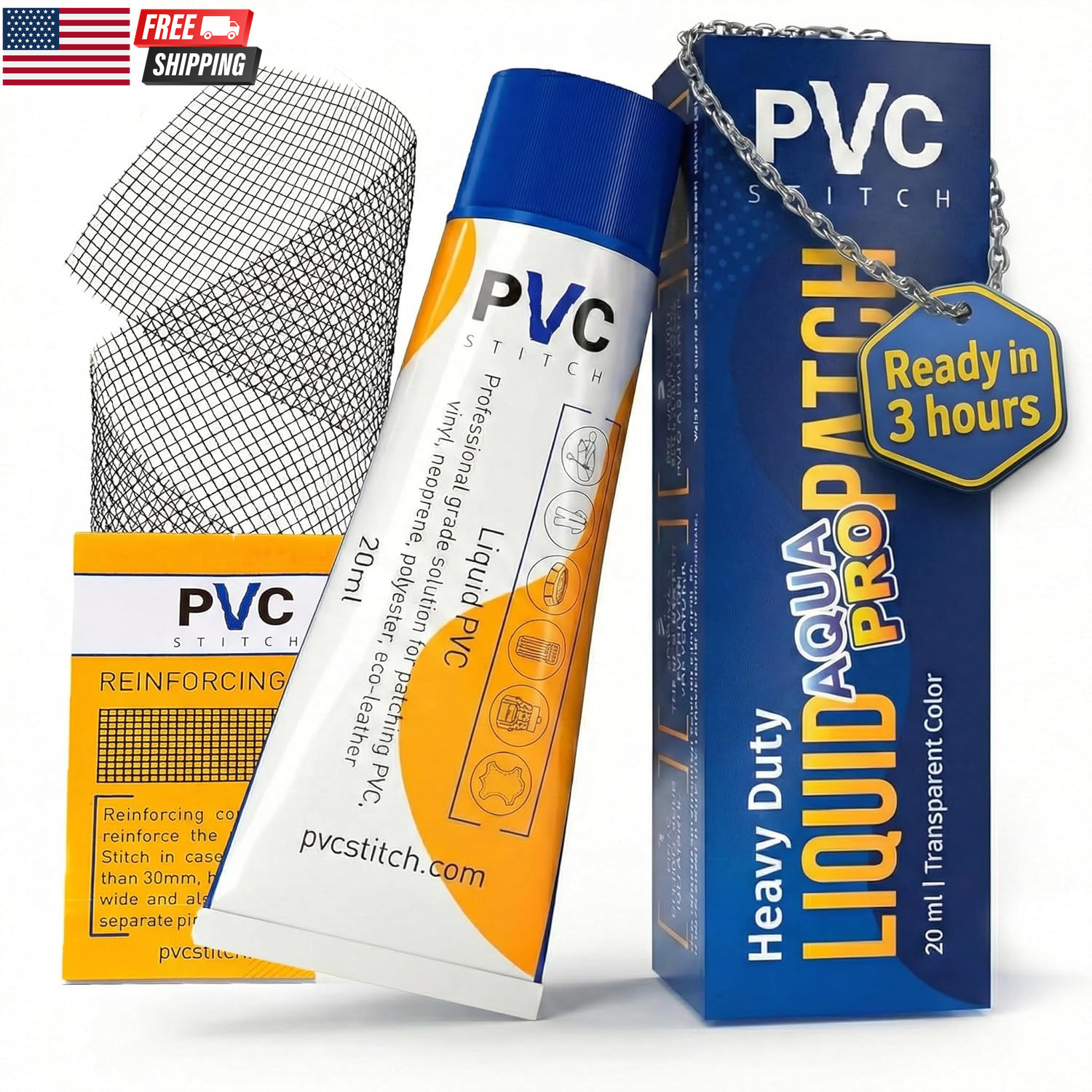 Aquapro Liquid Patch Waterproof Repair Kit for PVC Inflatable Boats, Rafts, Isup