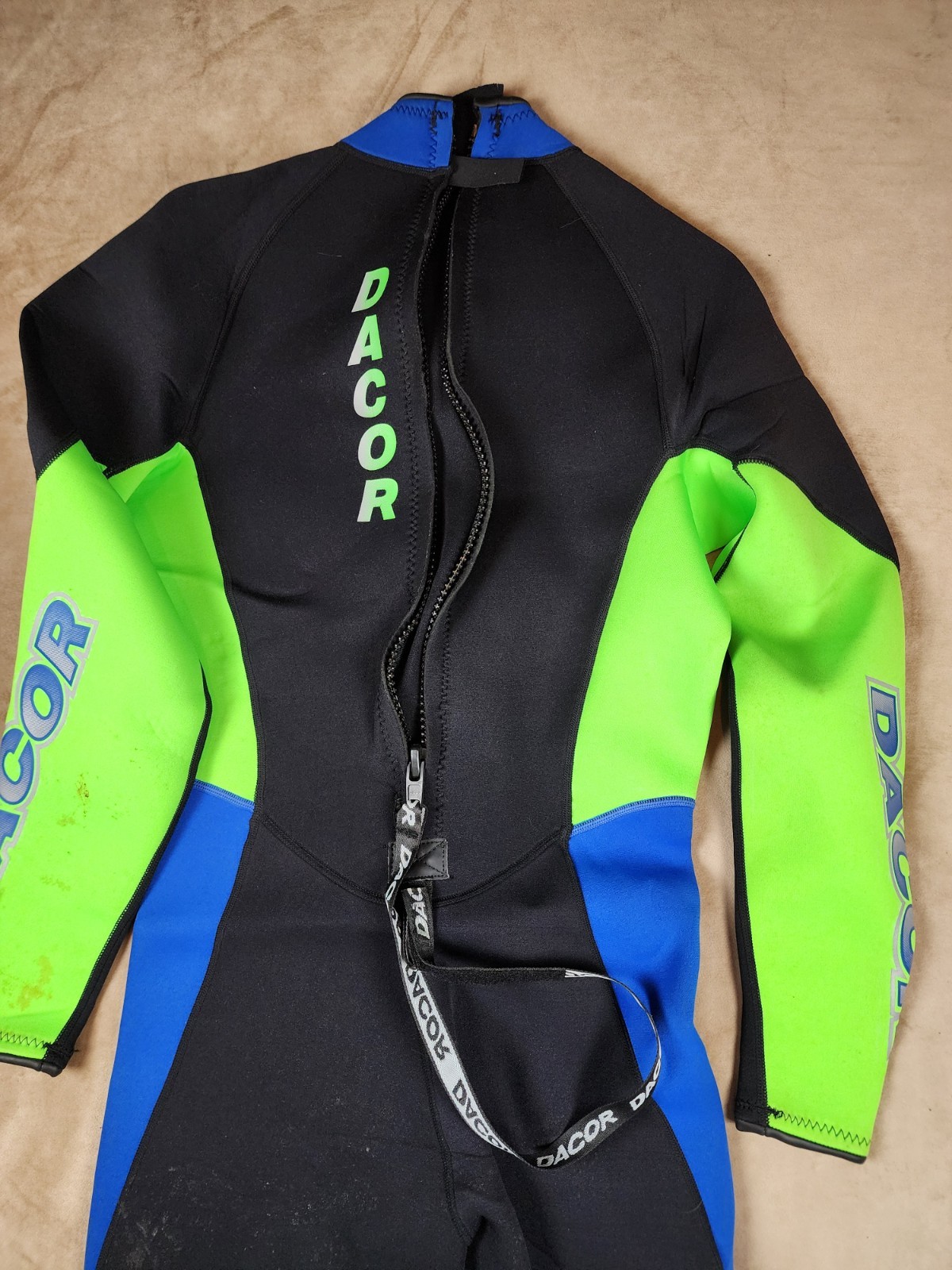 Dacor Men’s ML Wetsuit Black Blue Green Neoprene Nylon Made in Thailand