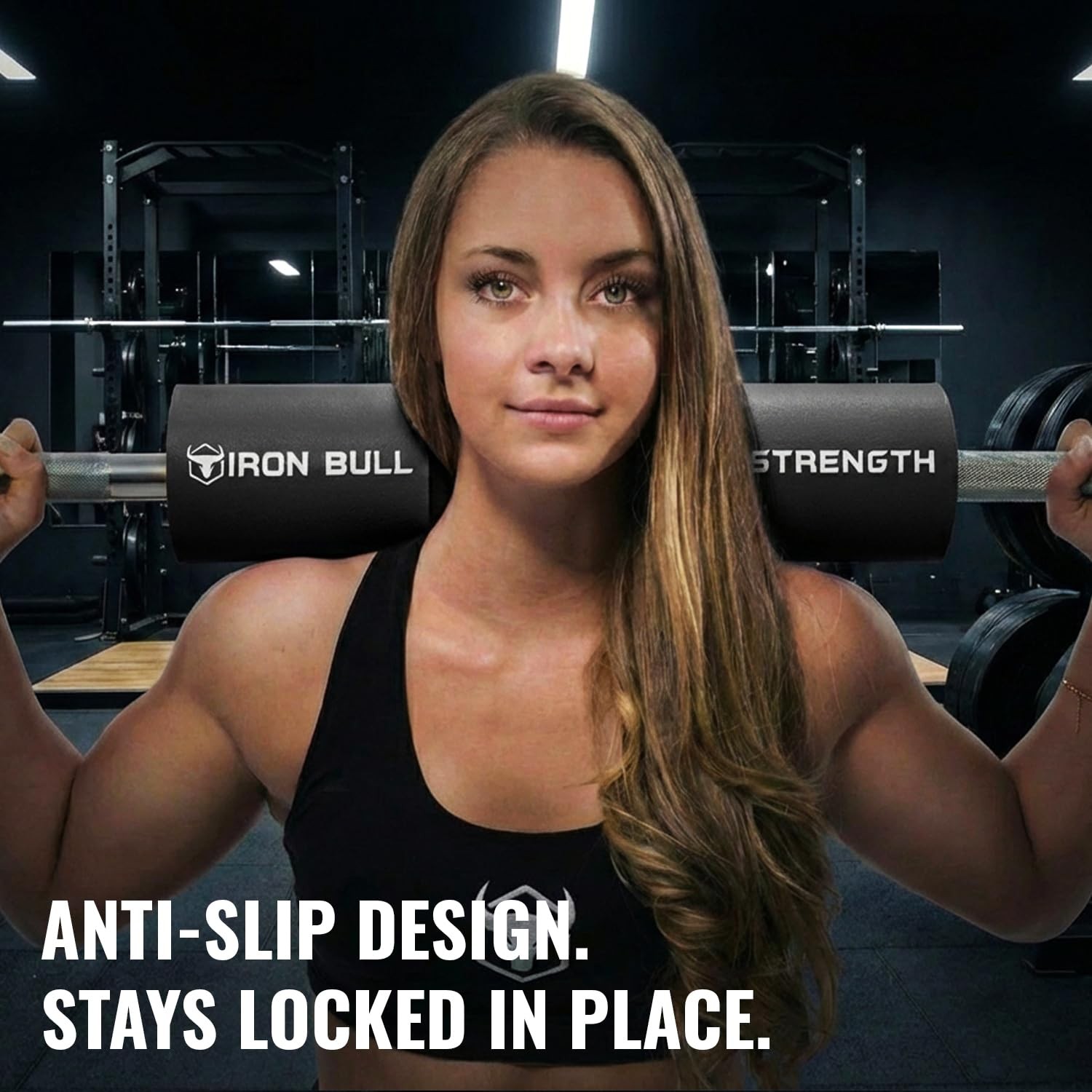 Advanced Squat Pad – Barbell for Squats, Lunges & Hip Thrusts – Black