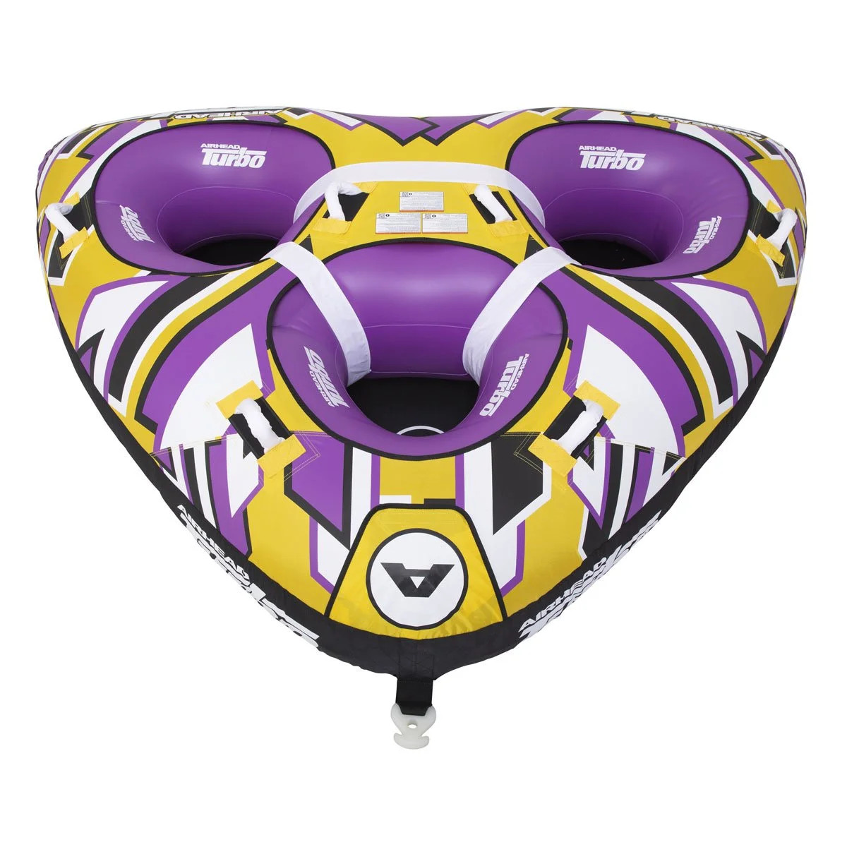 Airhead Turbo Blast 3 Person 81″ x 107″ Inflatable Boat Towable Water Inner Tube
