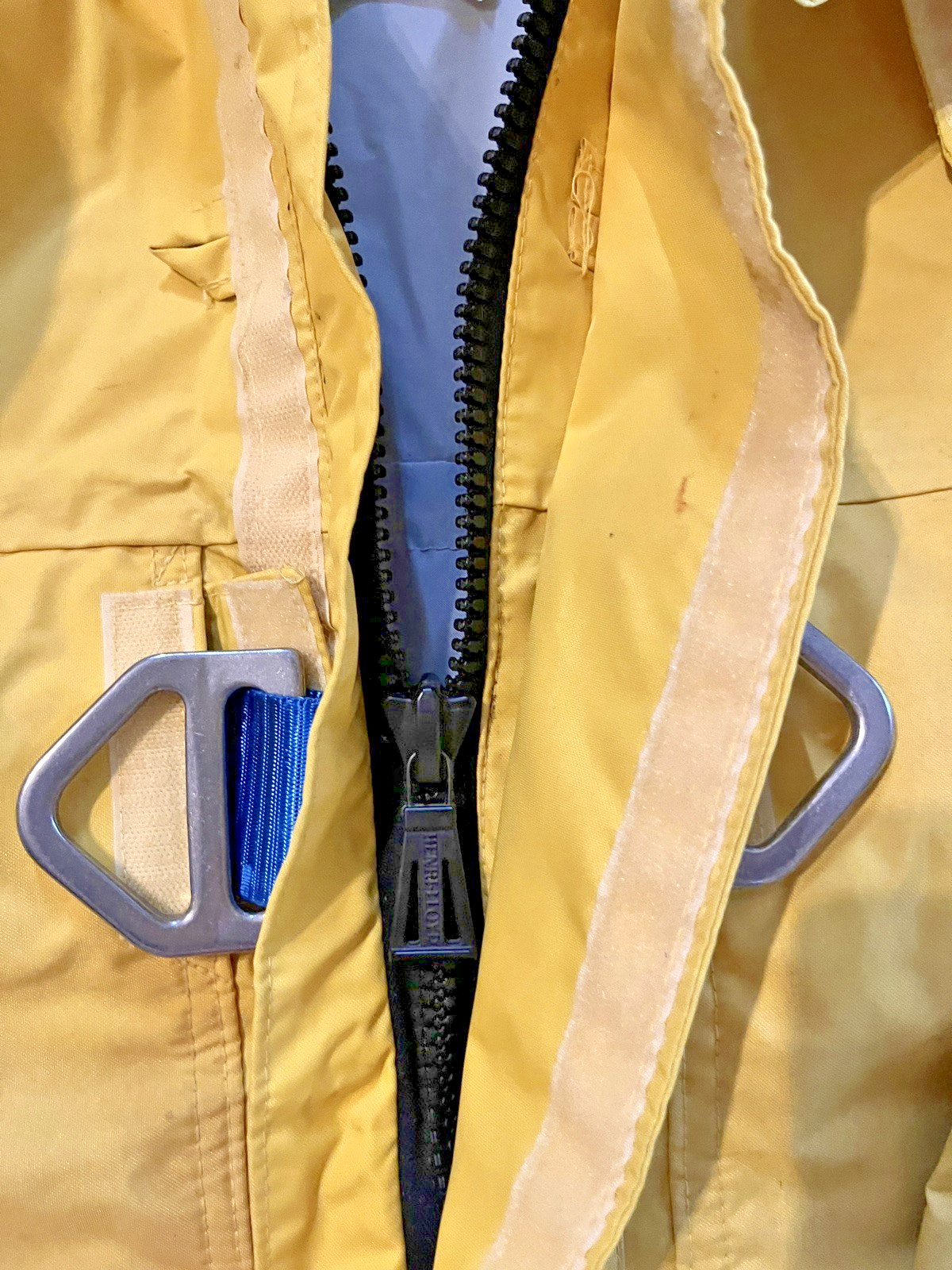 Vintage Henri Lloyd Sailing Jacket Heavy Duty Foul Weather Gear Yellow Size S
