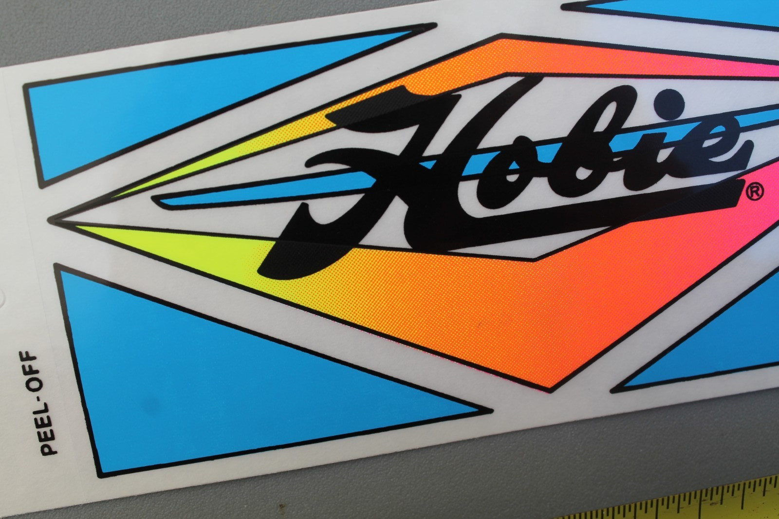 Hobie Surfboards Surf Shop Neon 80’s Orange Blue OG V3B Vintage Surfing STICKER