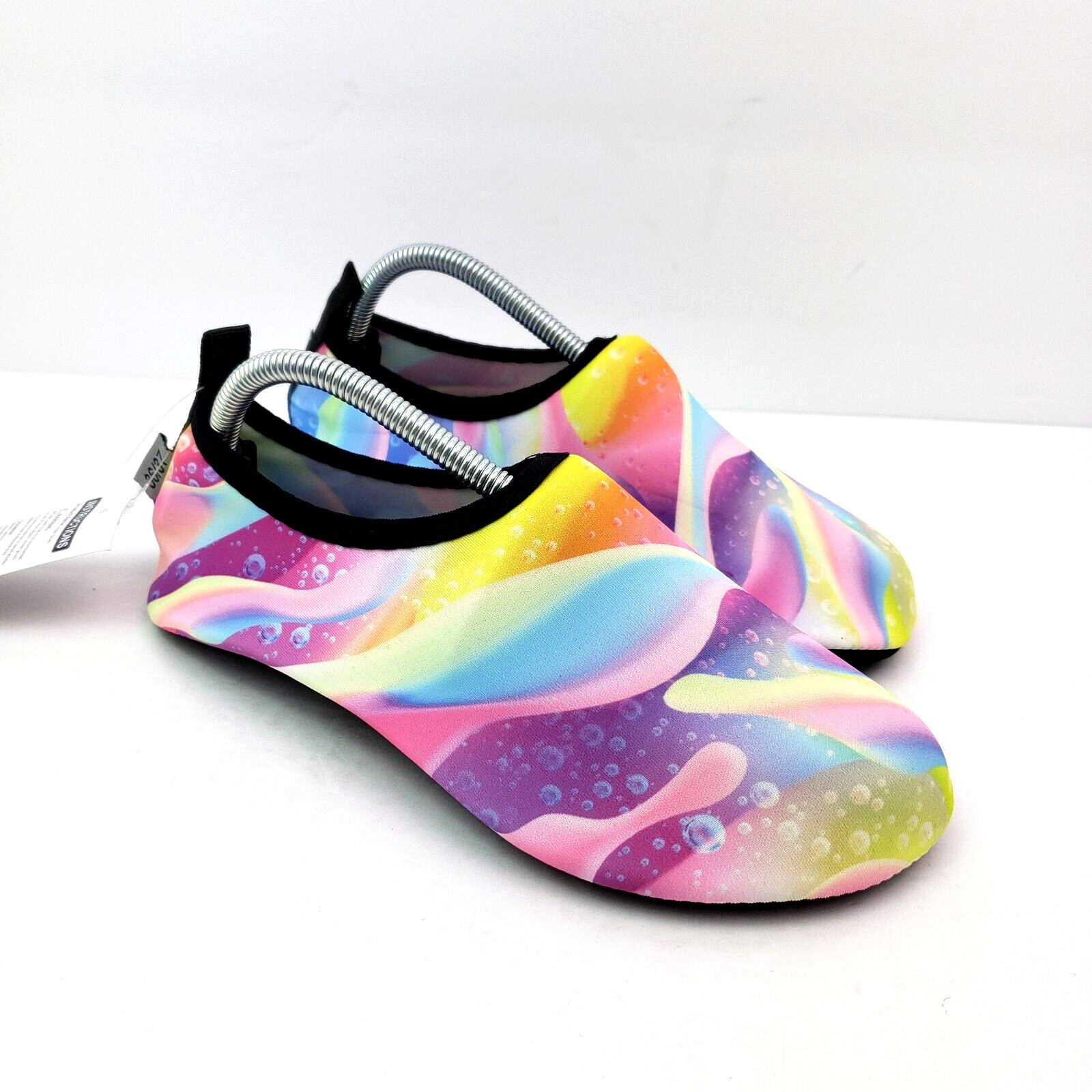 Vifuur Womens Sz 5.5-6.5 Colorful Ripple Slip On Yoga Barefoot Water Sports Shoe