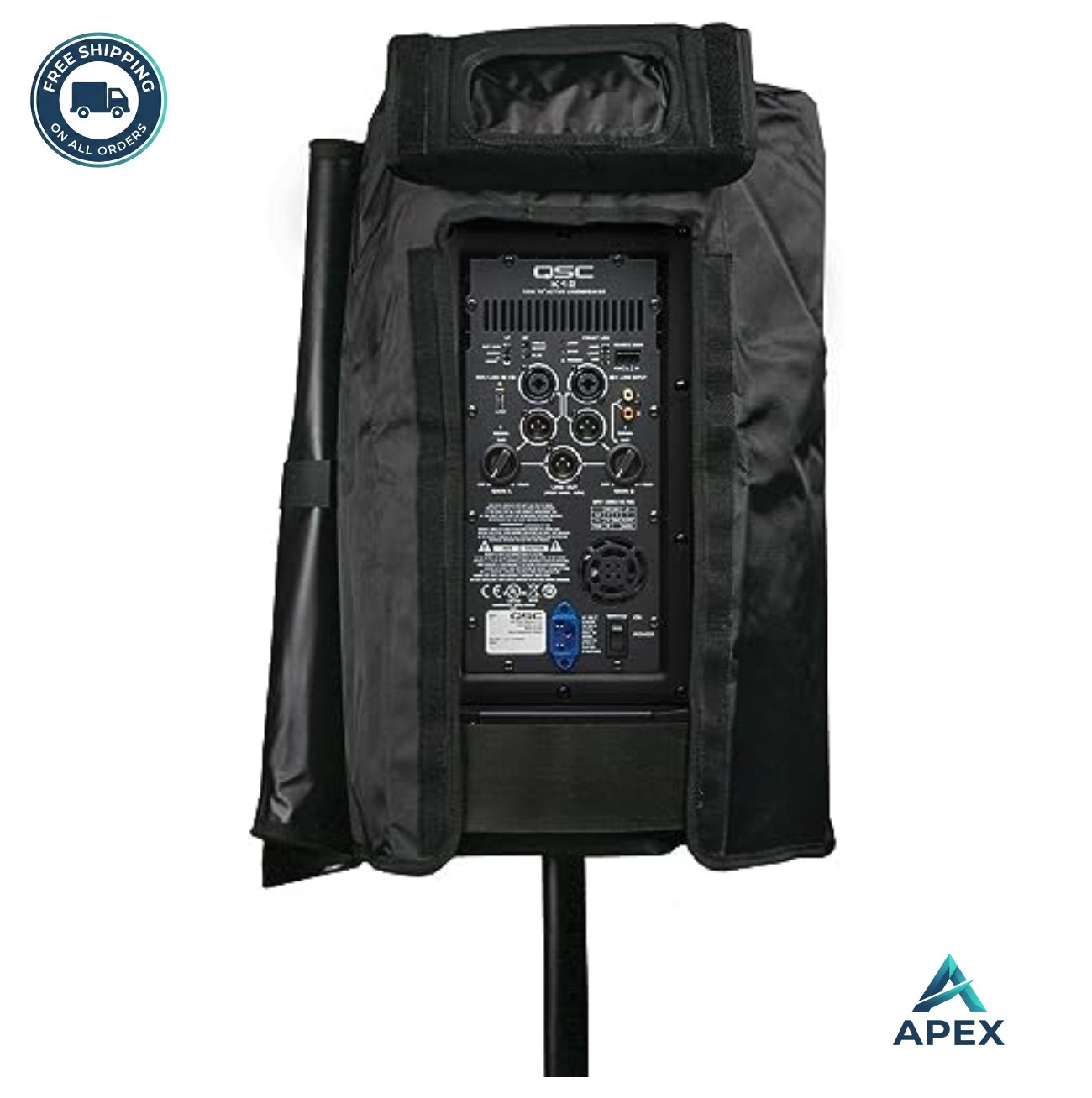 Speaker Cover Outdoor Nylon Fabric Water Resistant Vented Removable Amplifier