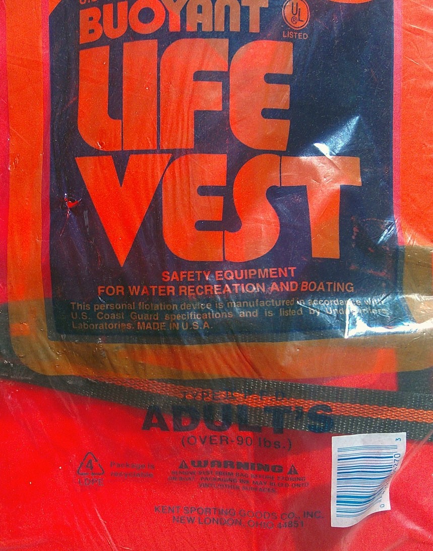 Kent Type II (2) PFD Near Shore Life Vest Buoyant Adult Over 90 lbs NEW