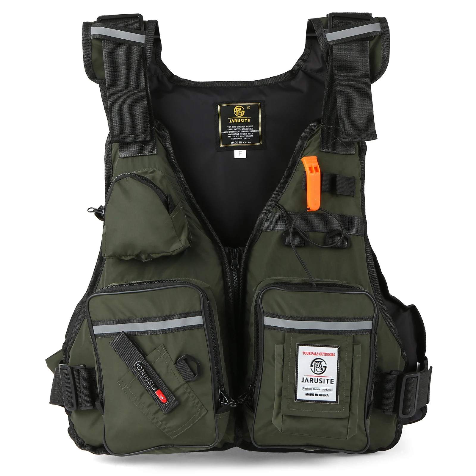 Men Professional Life Jacket Buoyancy Suit Portable Fishing Vest Multi-Pocket
