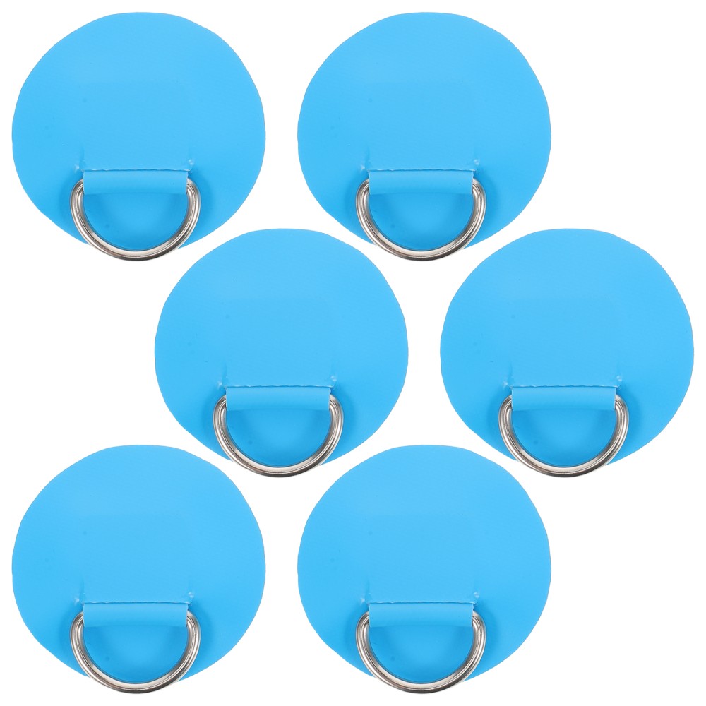 6Pcs Paddleboard D Ring Patches with Steel Buckles Durable PVC for Water Sports
