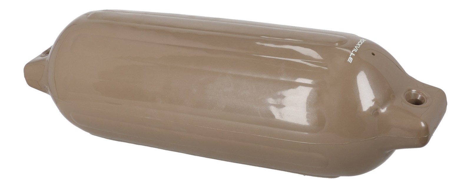 (2) Rockville FEN185-SAND 8.5″ x 27″ Boat Fenders + 10 Foot Line Marine Bumpers