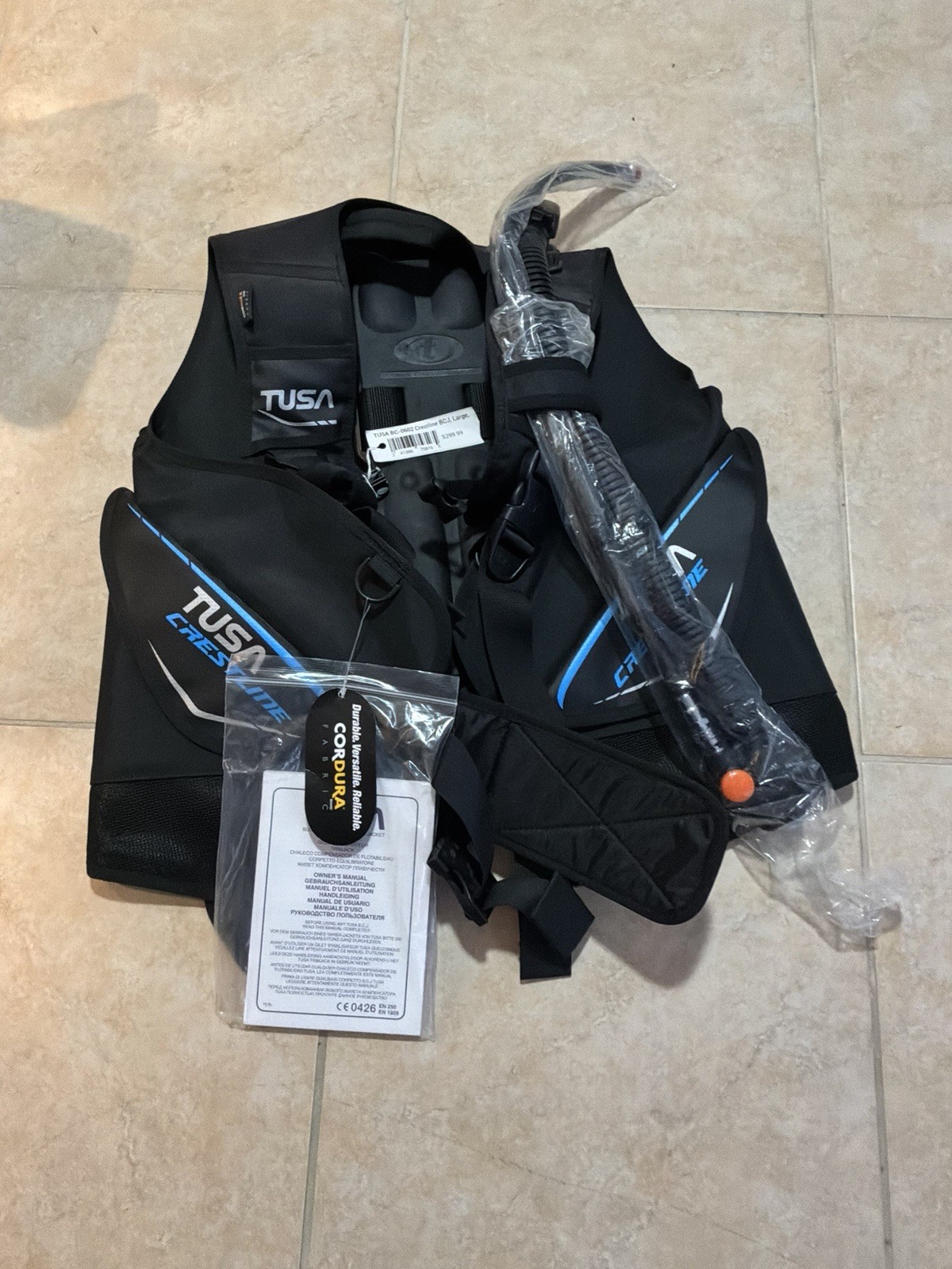 Tusa Crestline Scuba diving BC Vest XL