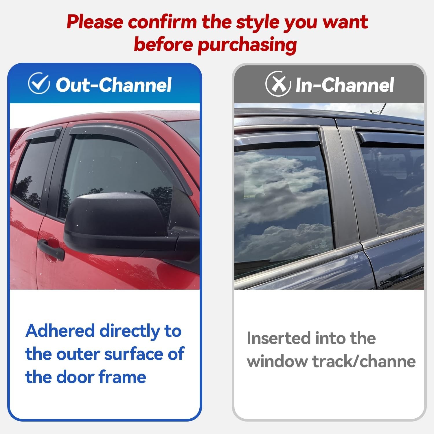Window Visors Rain Guards for 2019-2026 Dodge Ram 1500 Crew Cab (New Body Sty…
