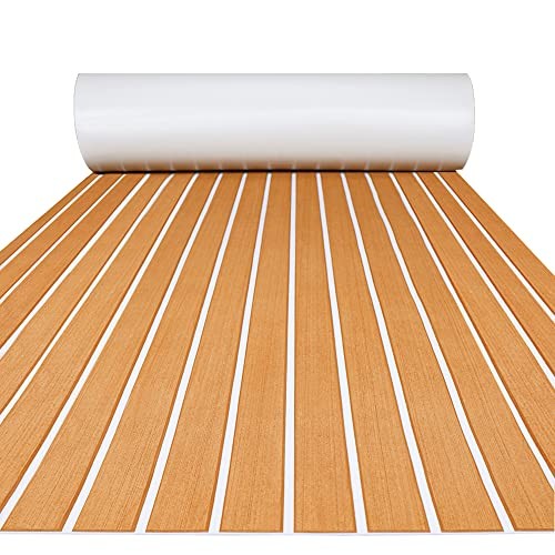 Brown with White Lines – FOCEAN EVA Foam Boat Flooring Sheet