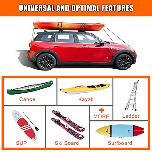 Universal Car Soft Roof Rack Pads Luggage Carrier System Use without Cross Bar
