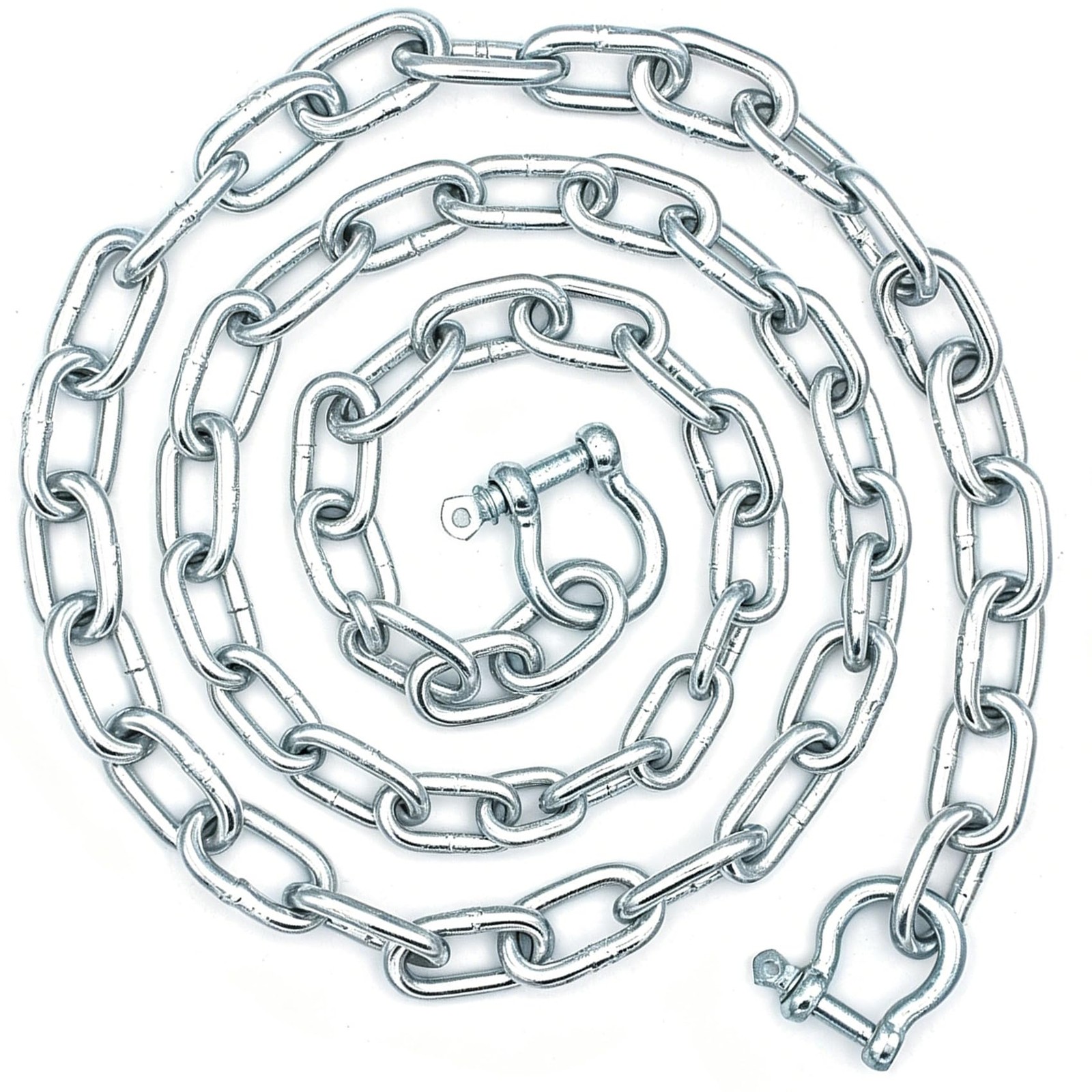 Anchor Chain, Galvanized Anchor Chain,1/4in x4ft Anchor Chain for Boat,Boat A…