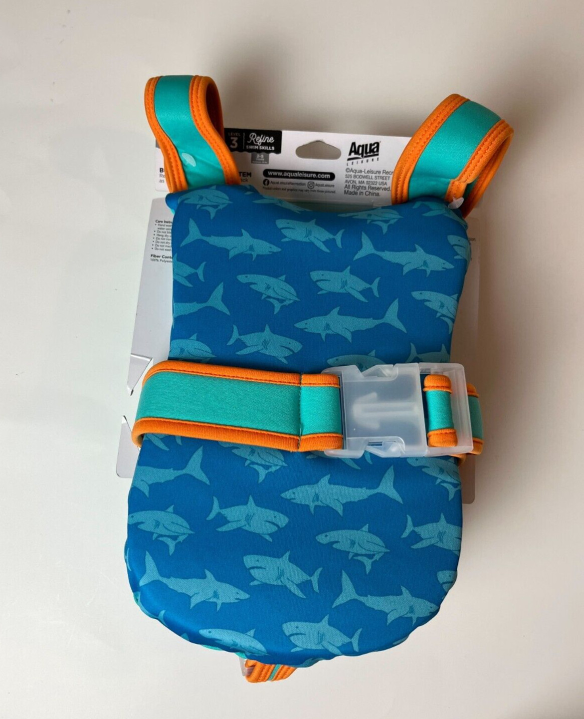 Swim School Progressive Swim Trainer Level 3 = Shark Theme = Ages 2-5 Max 38 lbs