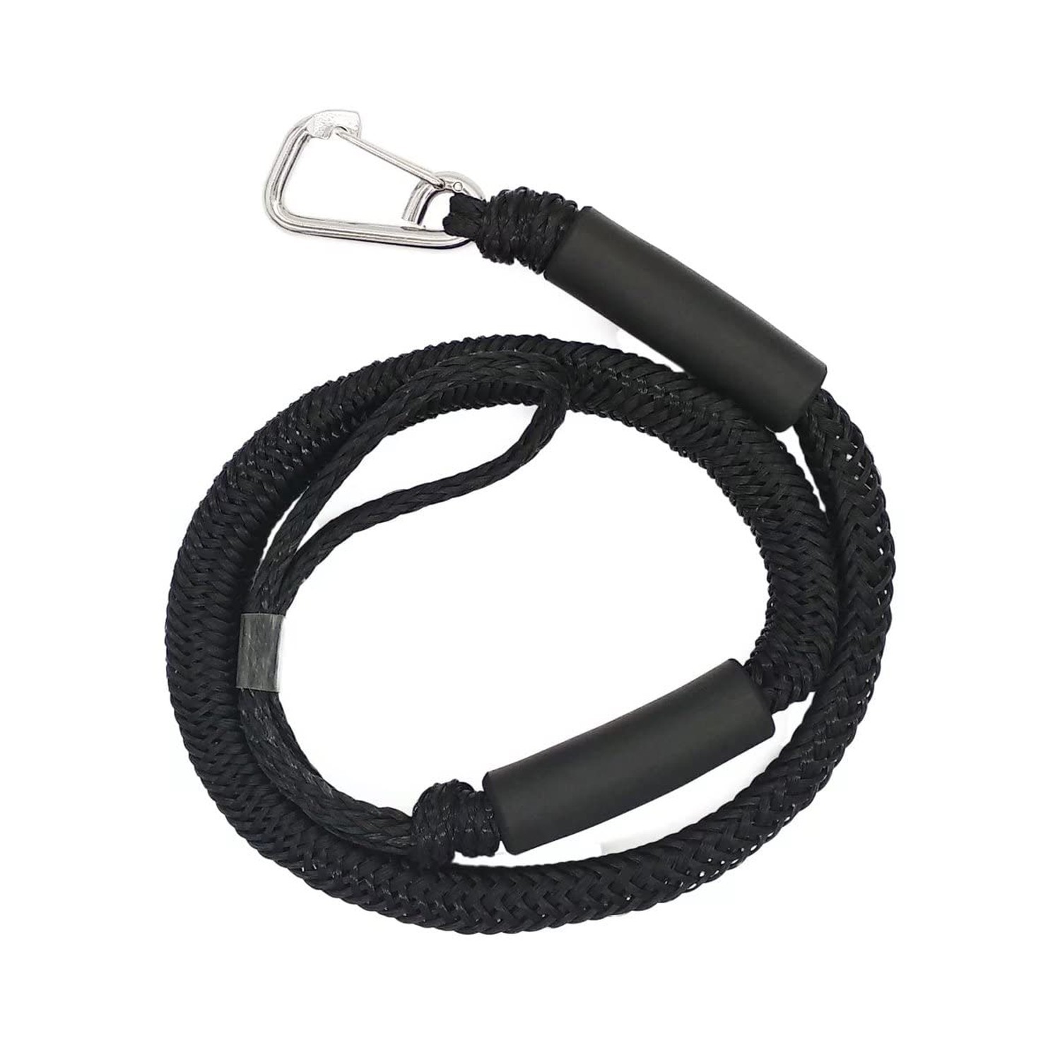 Bungee Dock Line with Hook, Black Mooring Rope for Boat 4 ft 4 Pack