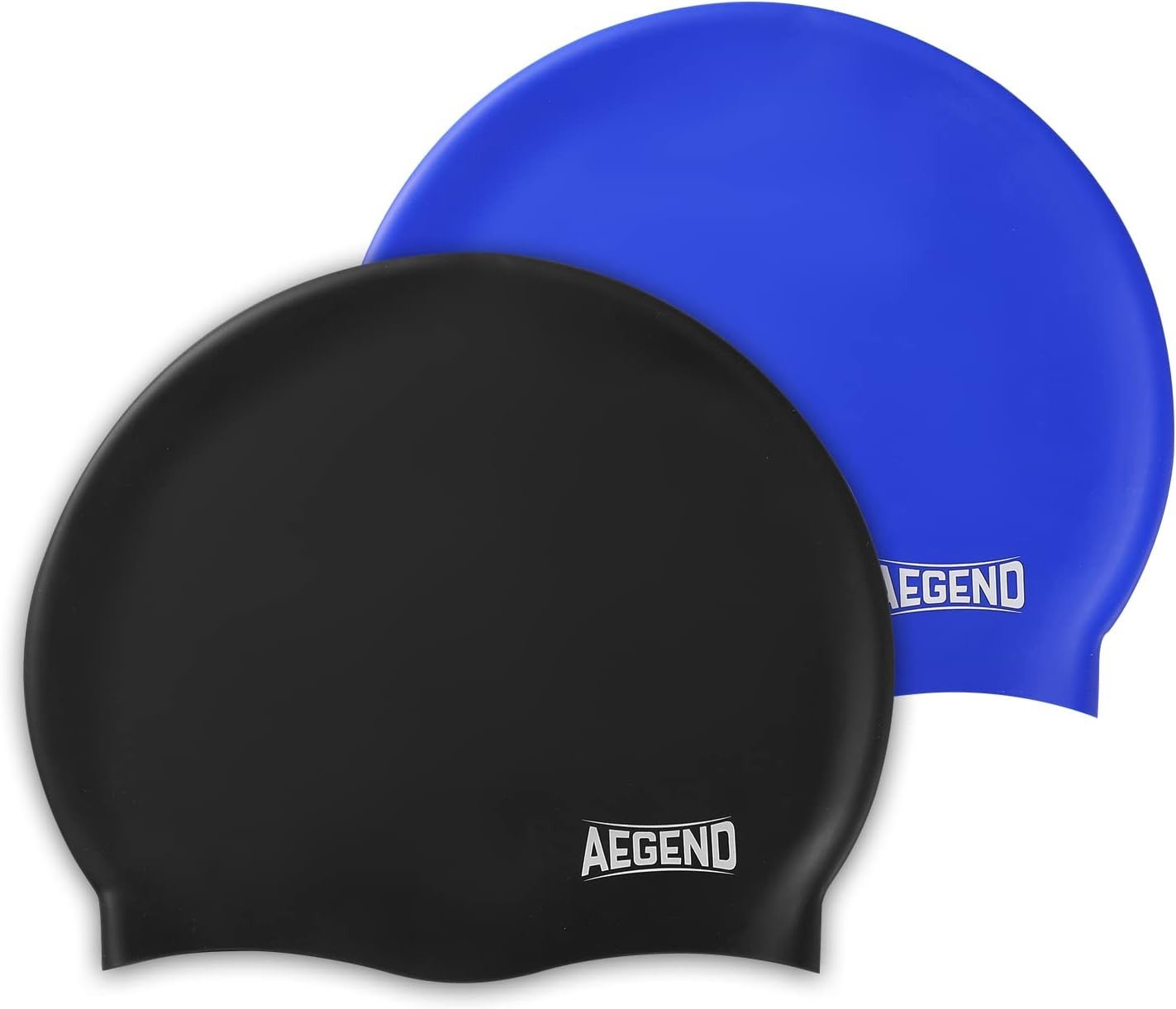2 Pack Kids Swim Cap – Waterproof Silicone, Comfortable & Stylish for Ages 3-15