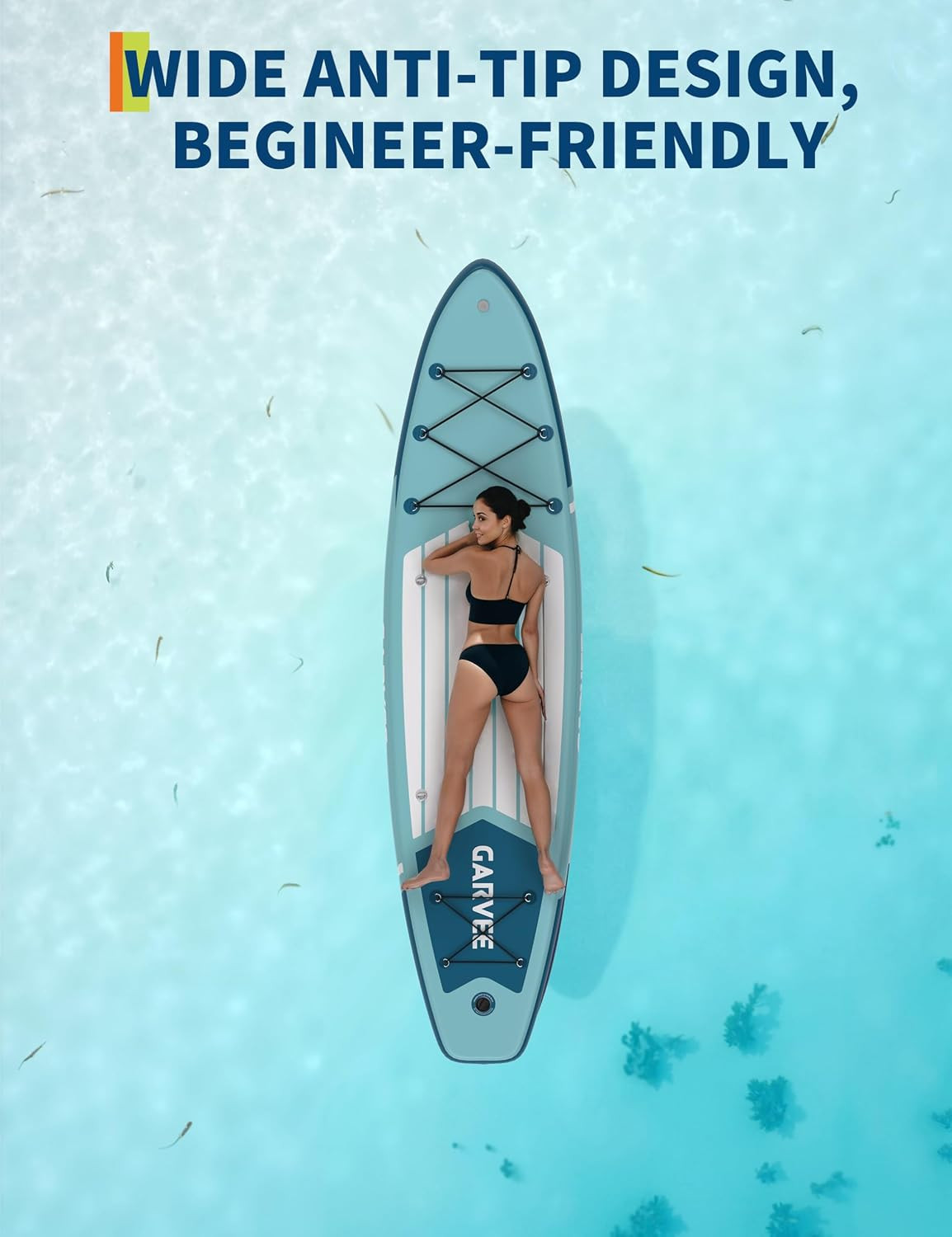 Inflatable Paddle Board for Adult, 10.6Ft X 32″/ 11Ft X 34″ Extra Wide Inflatabl