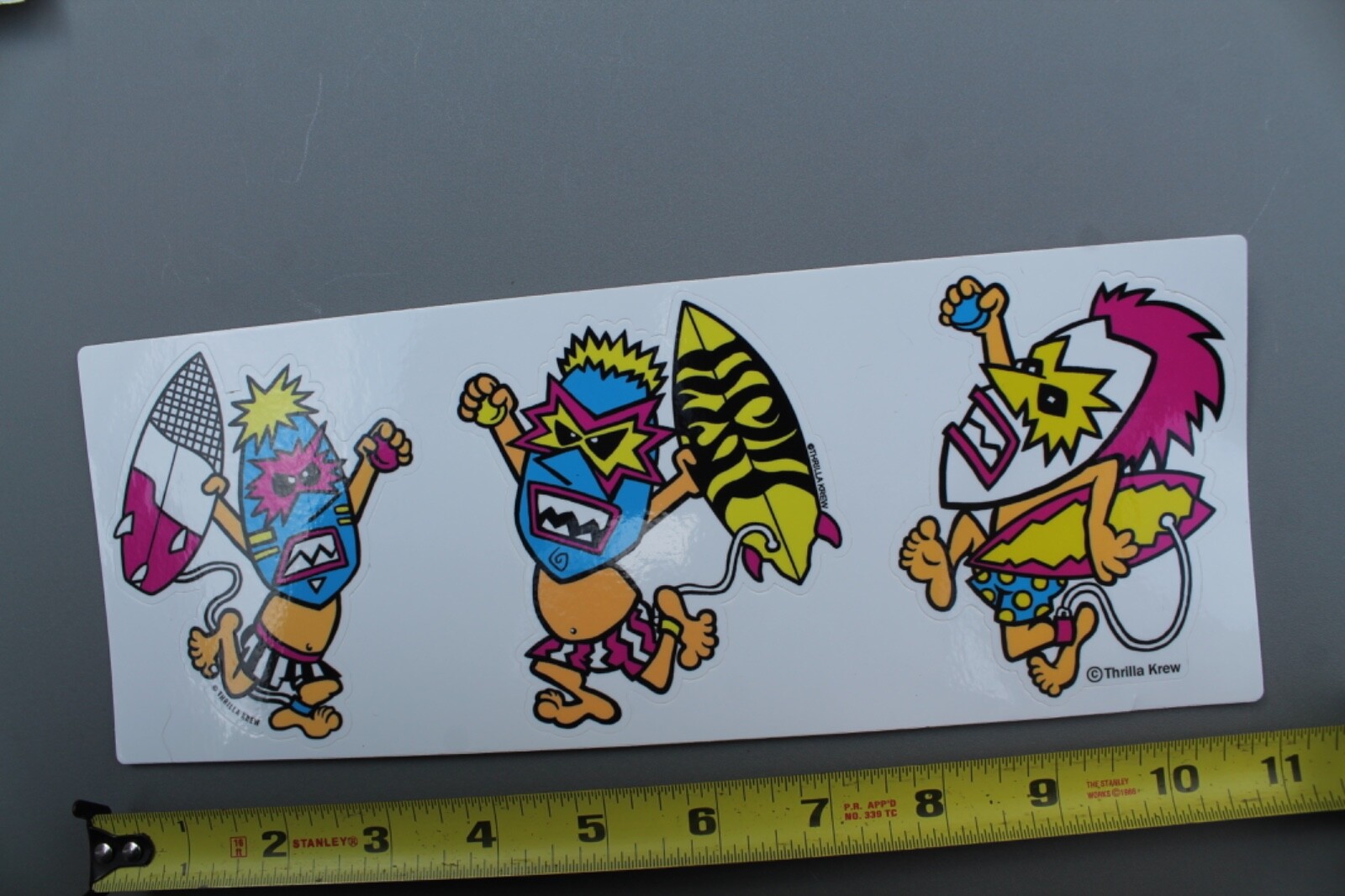 T&C Thrilla Krew Town & Country Tiki Natives Hawaii Surfing STICKER – Sheet of 3