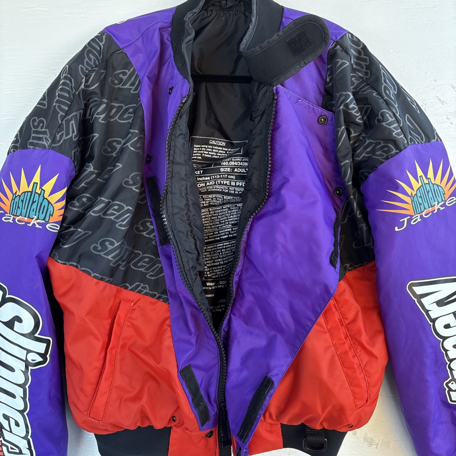 Slippery When Wet Flotation Jacket Multicolor Long Sleeve Adult Large
