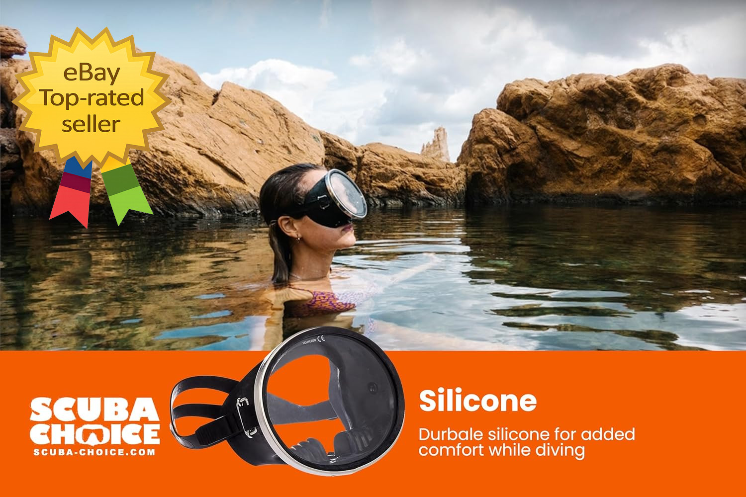 Scuba Diving Mask Oval Tempered Glass Snorkel Mask RubberFrame Adults Underwater