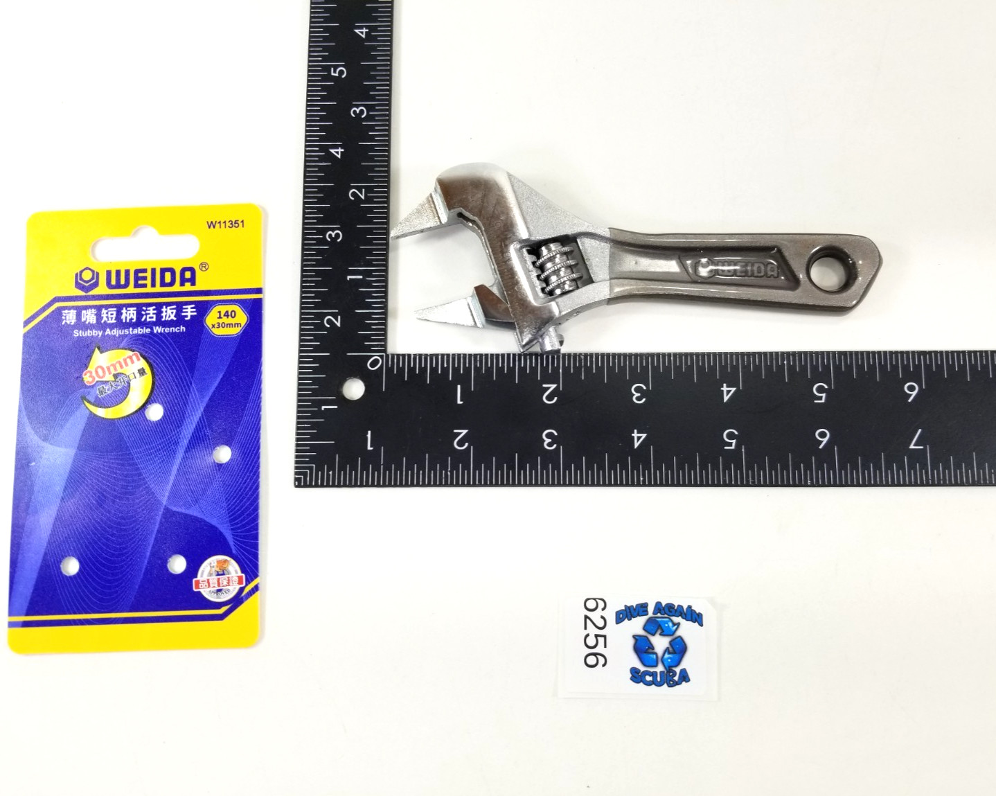 Scuba Dive 5.5″ Thin Jaw Head Stubby Adjustable Crescent Wrench Tool 5″