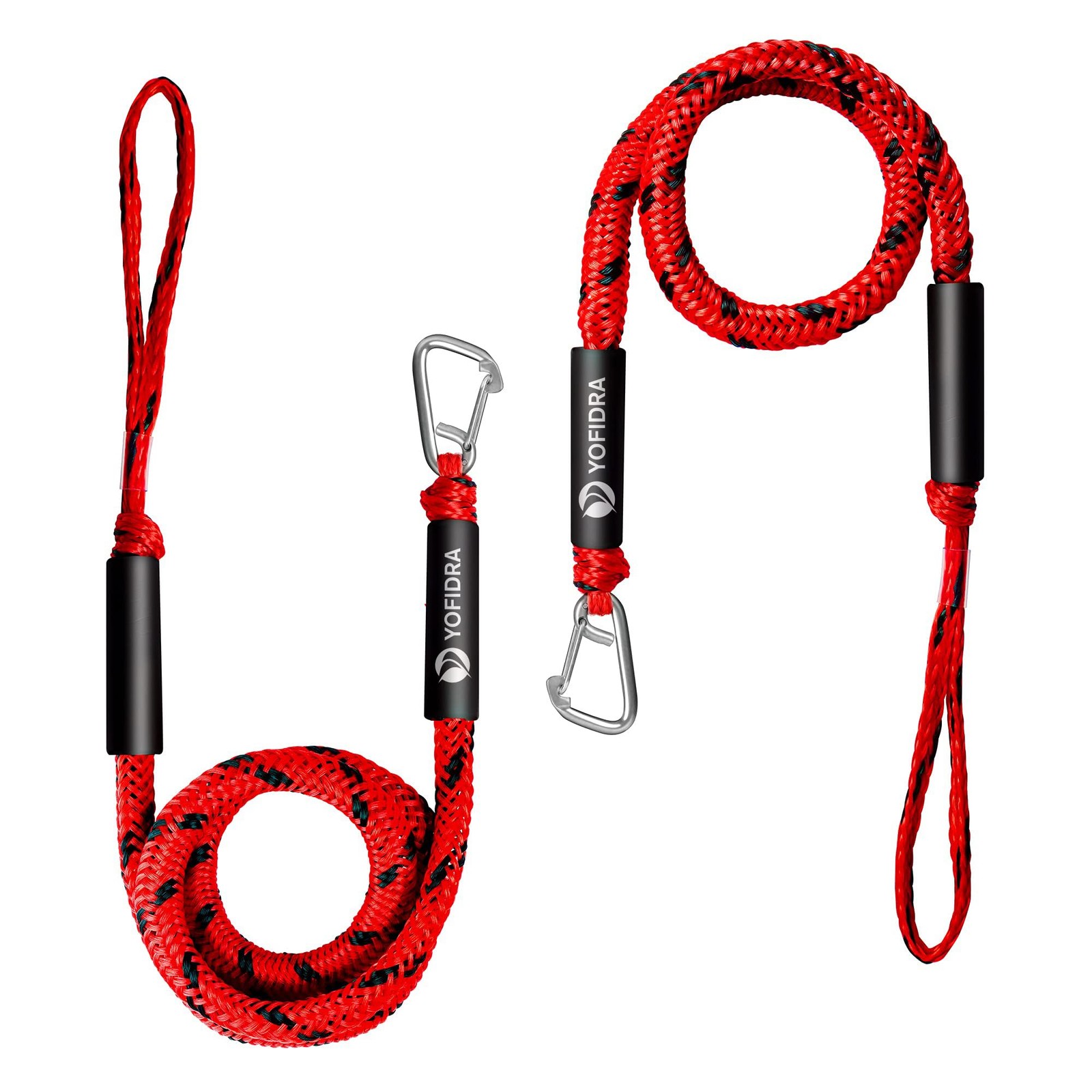 Bungee Dock Line Boat Accessories – Pontoon, Jet Ski, Kayak 4ft & 6ft, Red