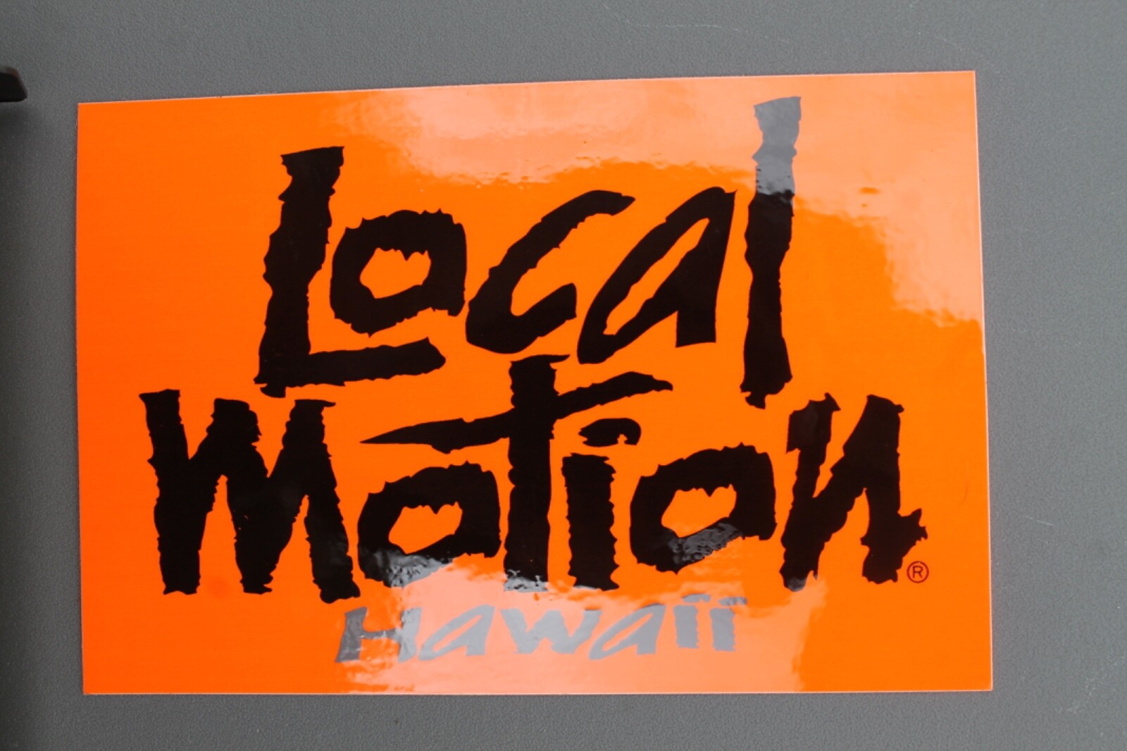 LOCAL MOTION Hawaii Surf Neon Orange Black OG 80’s LM2 Vintage Surfing STICKER