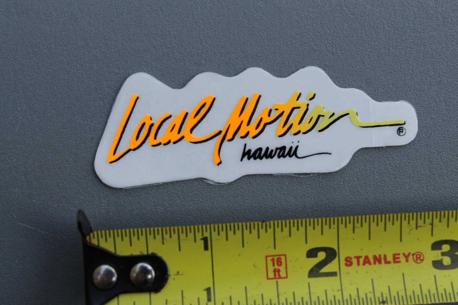 LOCAL MOTION Hawaii Surfboards Neon Orange OG 80’s LM1A Vintage Surfing STICKER