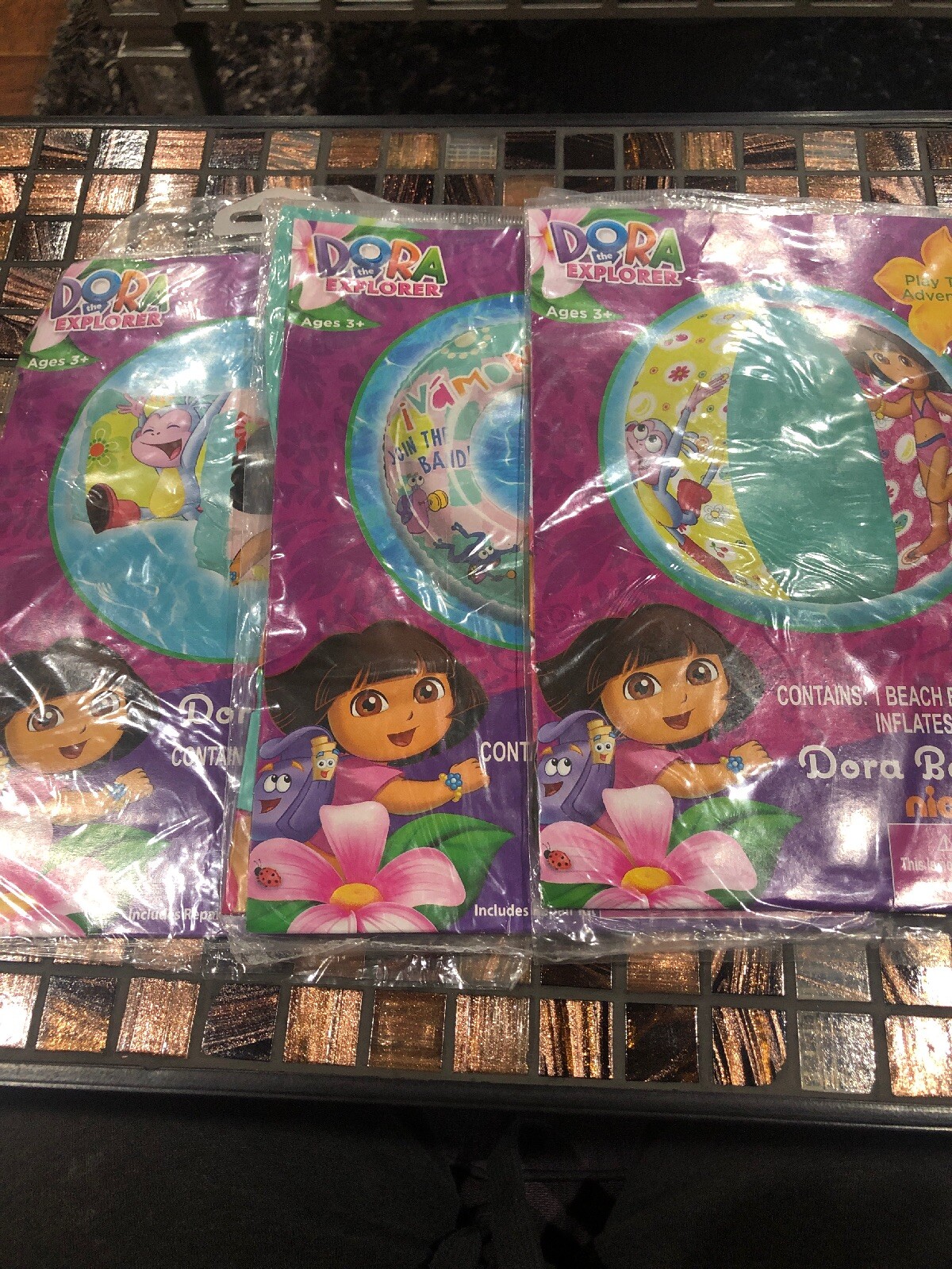 dora the explorer Beach Ball Swim Ring Arm Floats 3 Piece Swimming Set