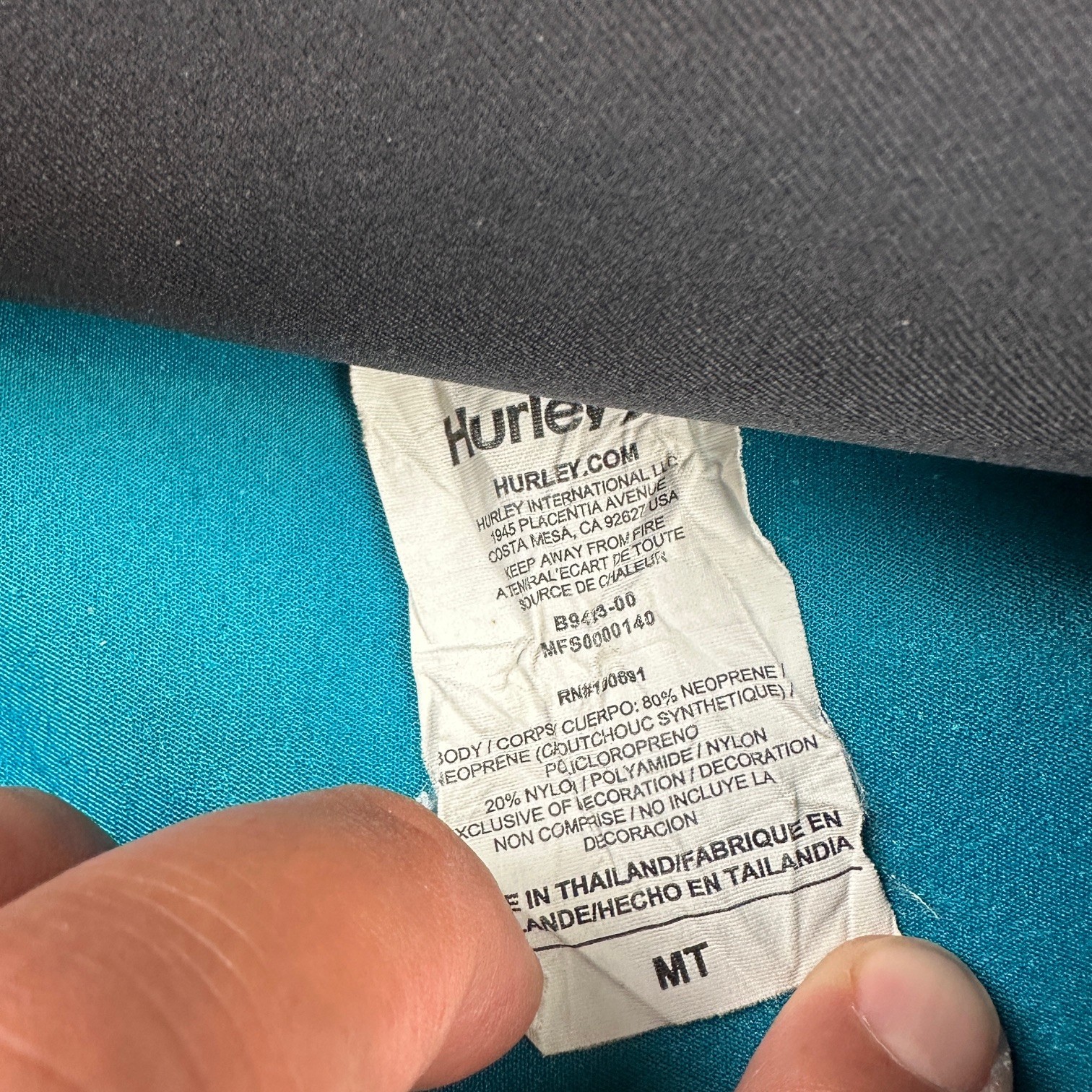 Hurley Fusion 302 Full Wetsuit Men’s MT Black Gray Chest Zip – Neck Damage