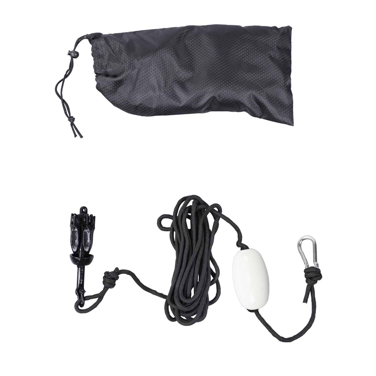 Marine Kayak Folding Grapnel Anchor Kit 26.2 ft Rope Buoy For PWC Canoe Jet Ski