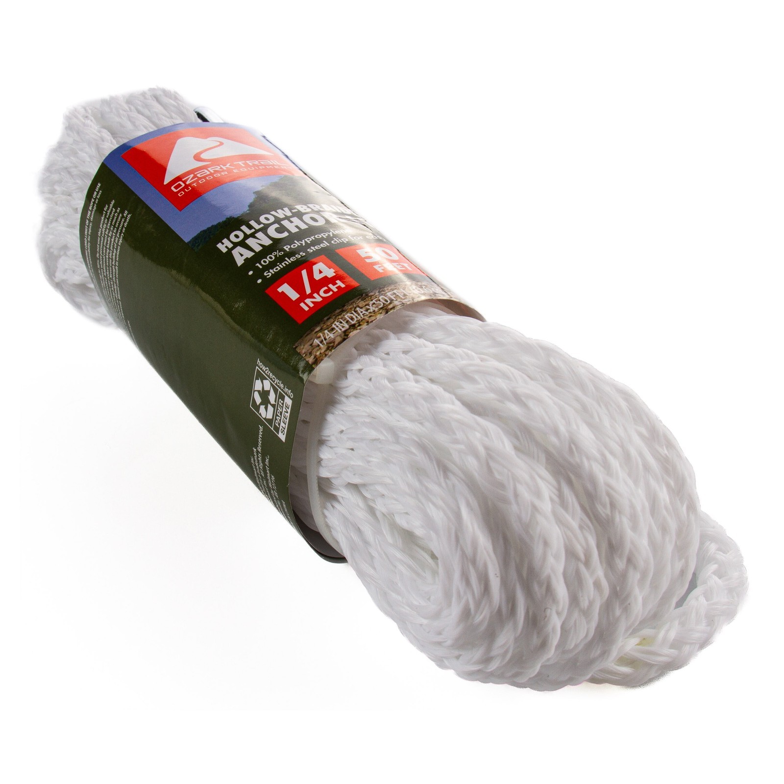1/4″x50′ Polypropylene Anchor Line White color 50 Foot Length.
