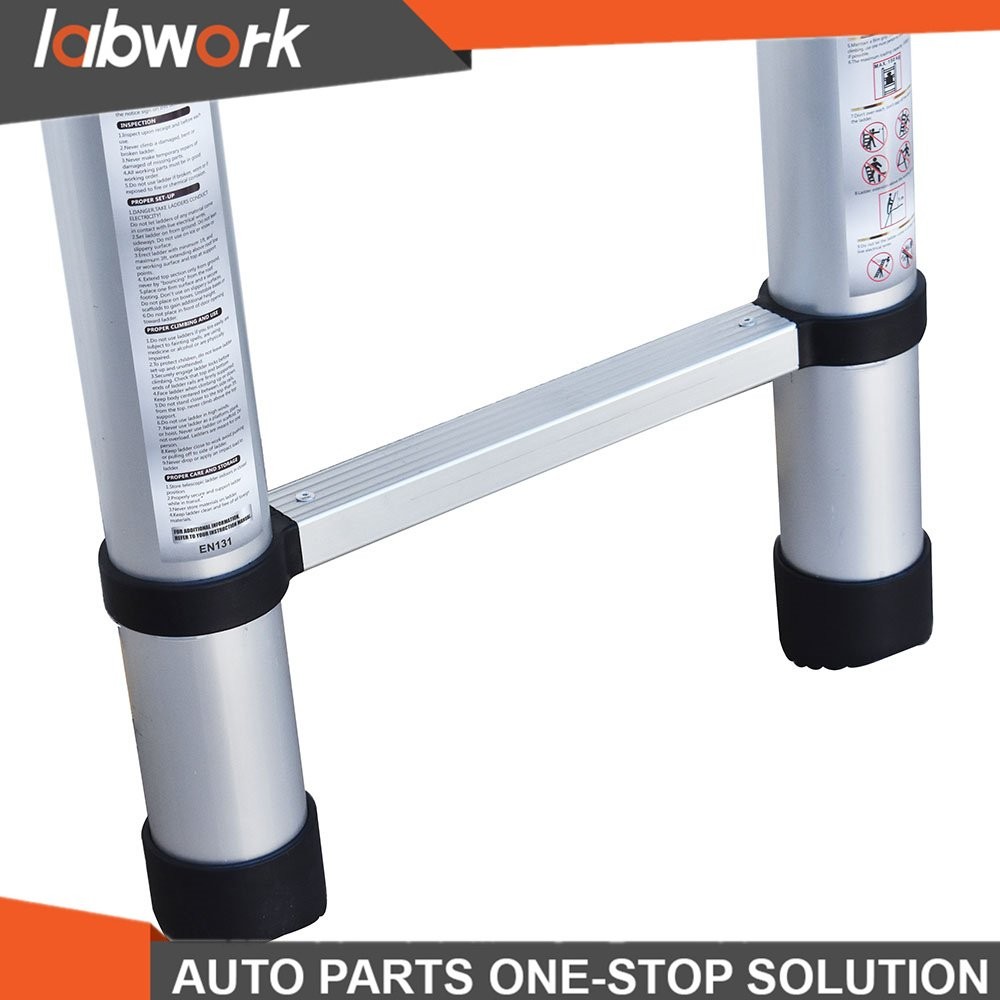 Labwork 12.5FT Heavy Duty Aluminum Extension Telescoping Lightweight Step Ladder