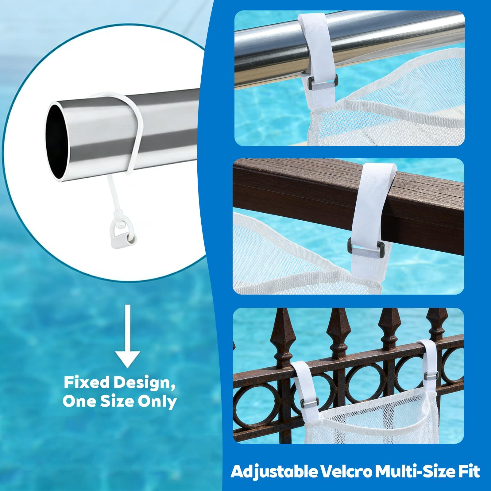 Poolside Perfection! 4-pack Poolside Mesh Storage Bags With Adjustable Straps