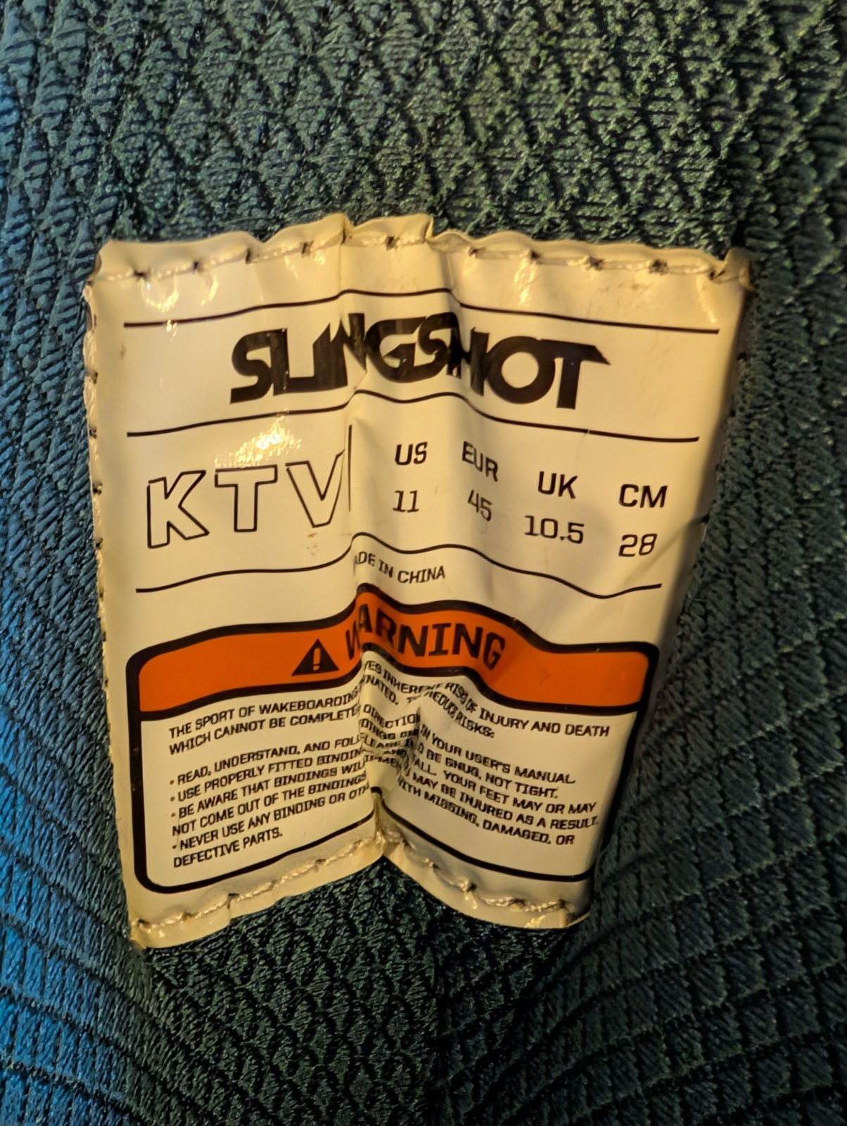 2022 Slingshot KTV Wakeboard Binding Size 11
