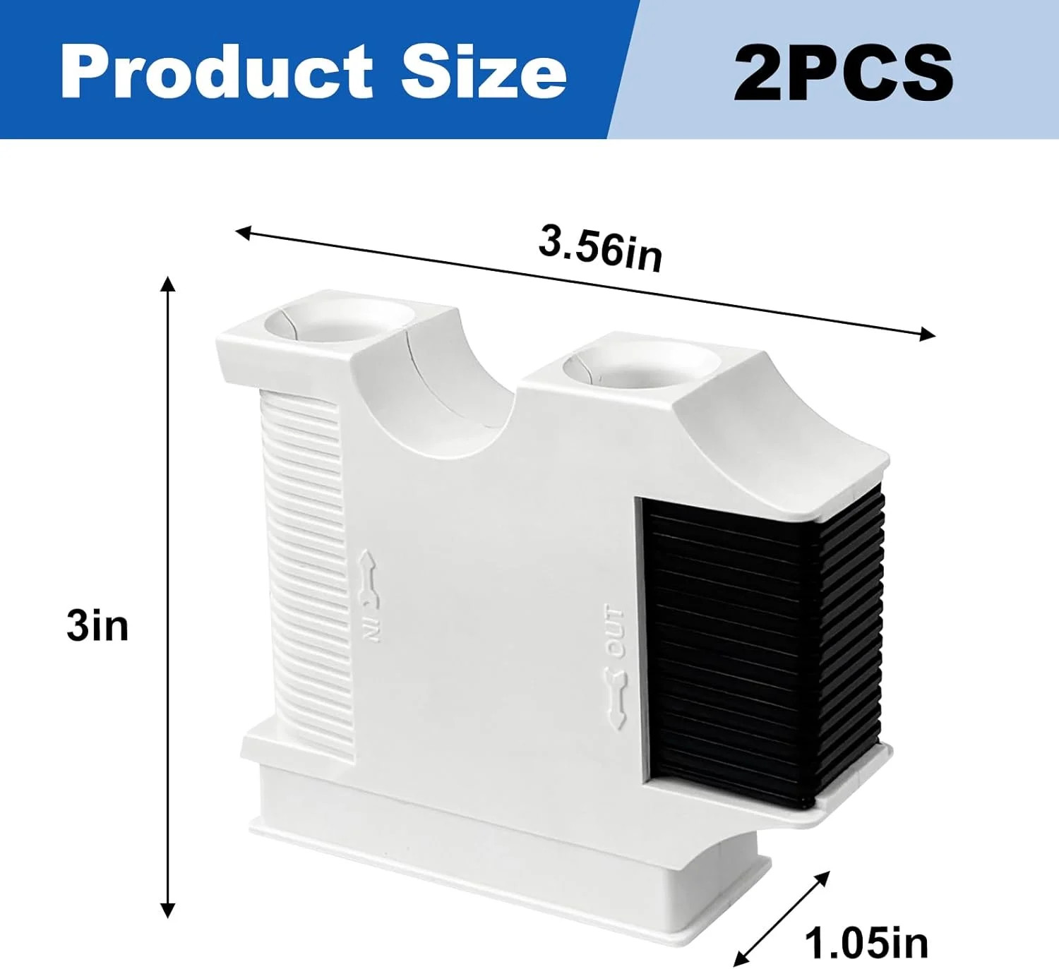 Boat Fender Hanger, Boat Rail and Cleat Fender Clips 2 Pack White, Quick Connect