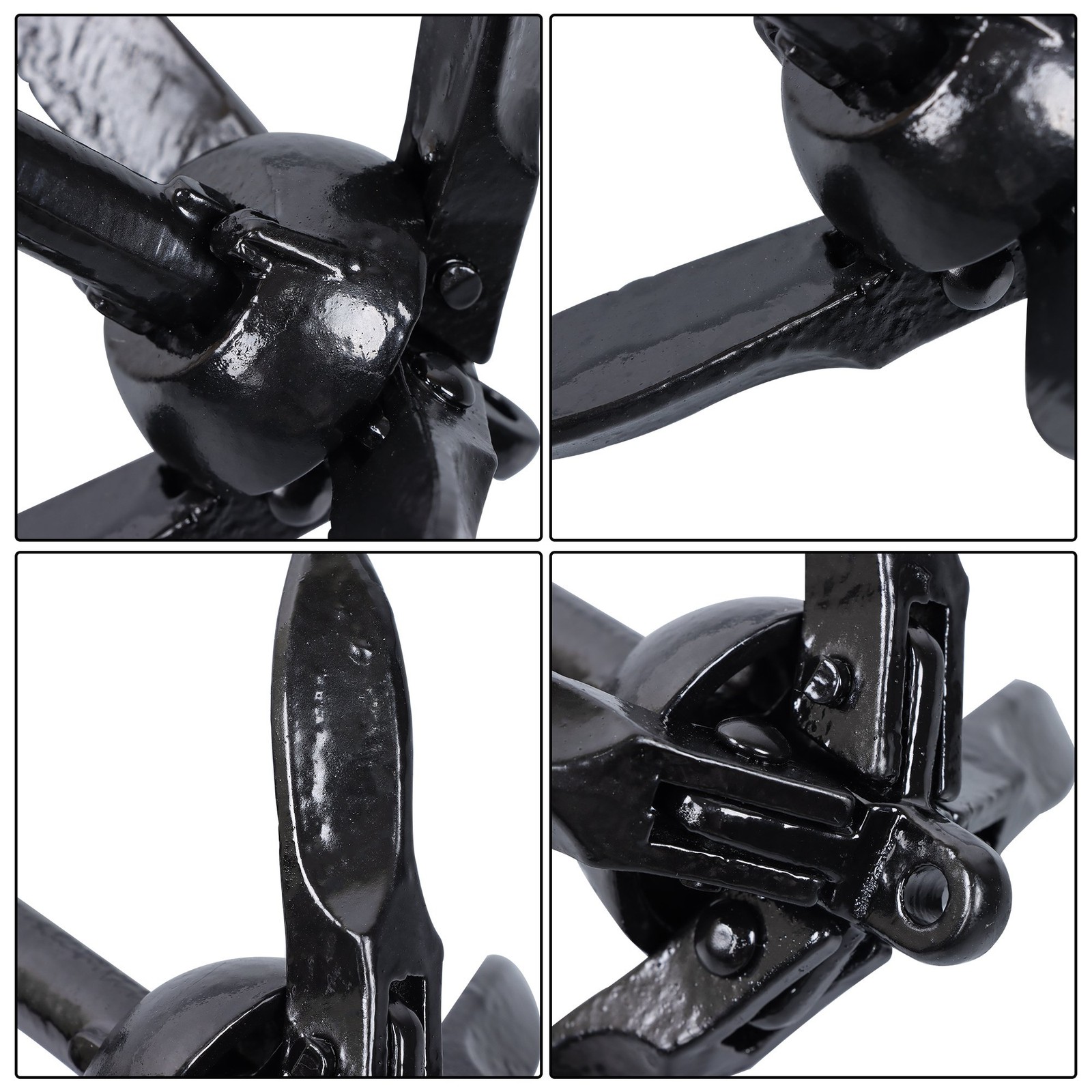 Marine Kayak Folding Grapnel Anchor Kit 26.2 ft Rope Buoy For PWC Canoe Jet Ski
