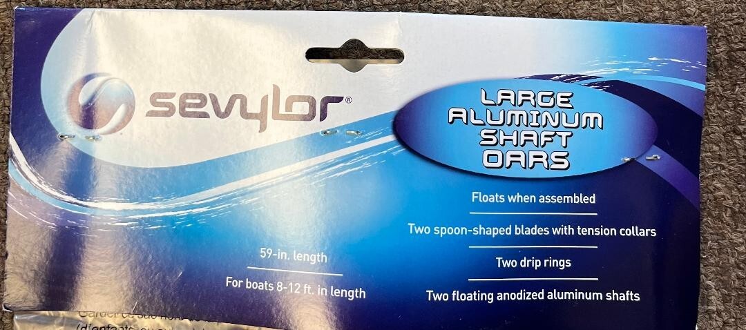 Sevylor Large Aluminum Shaft Oars 59″ length qty 1 pair