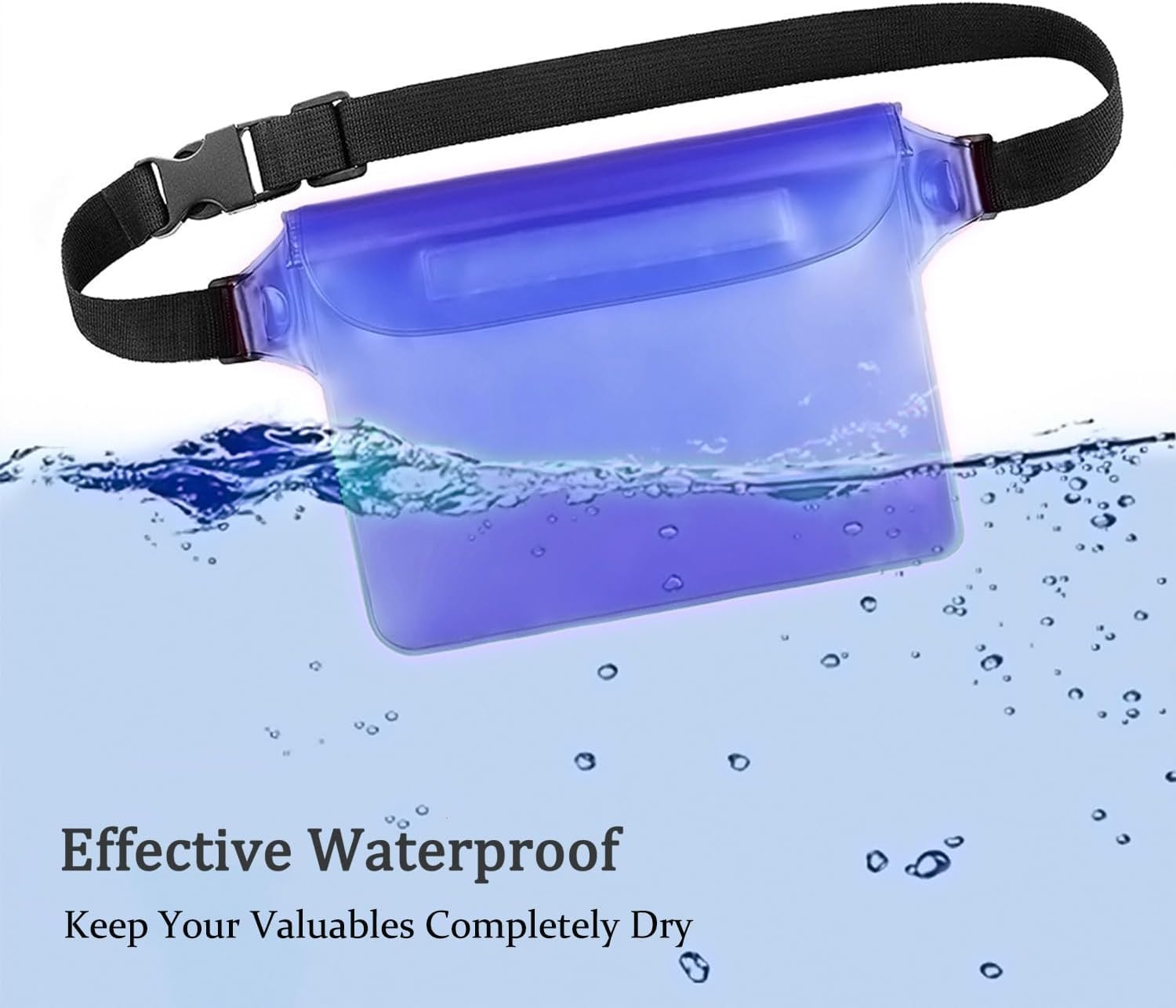 2-Pack Waterproof Pouch with Adjustable Waist Strap | Screen Touch Sensitive …