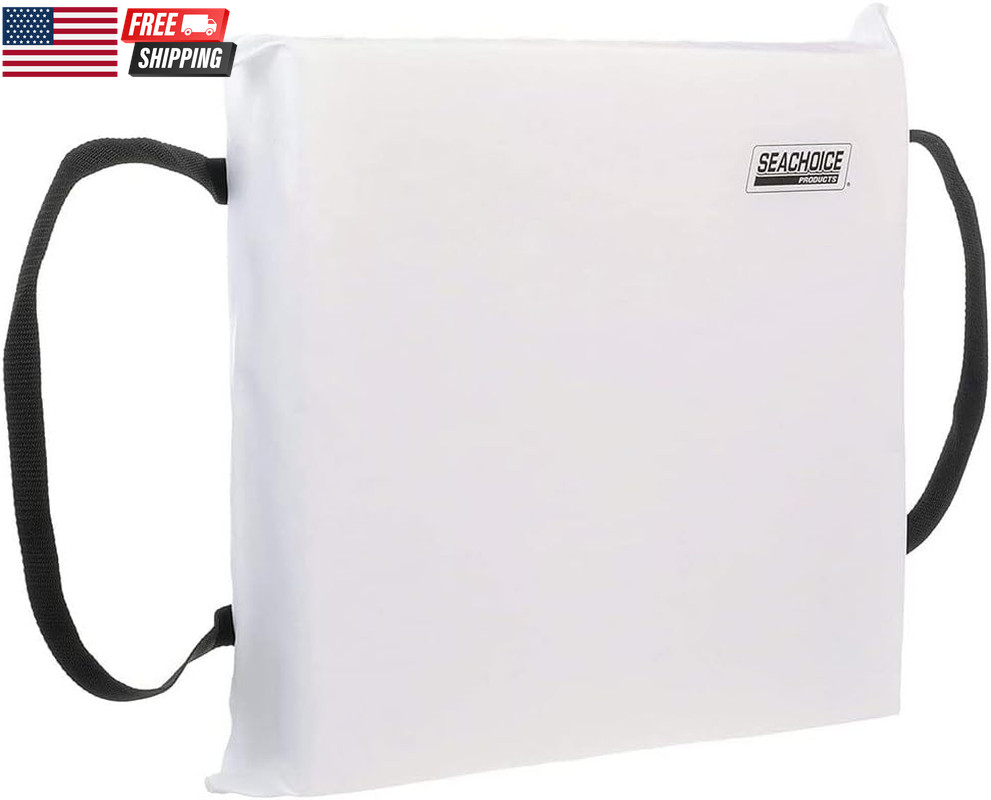 Emergency Marine Foam Flotation Cushion, Square, 15 In. X 15 In, White