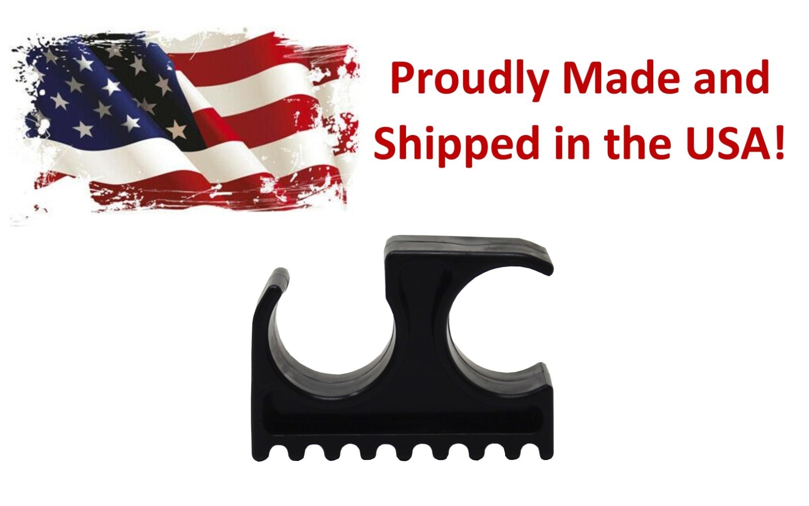 Black Bimini Top Boat Pole Clips Holder for 7/8-inch Bimini Top Poles
