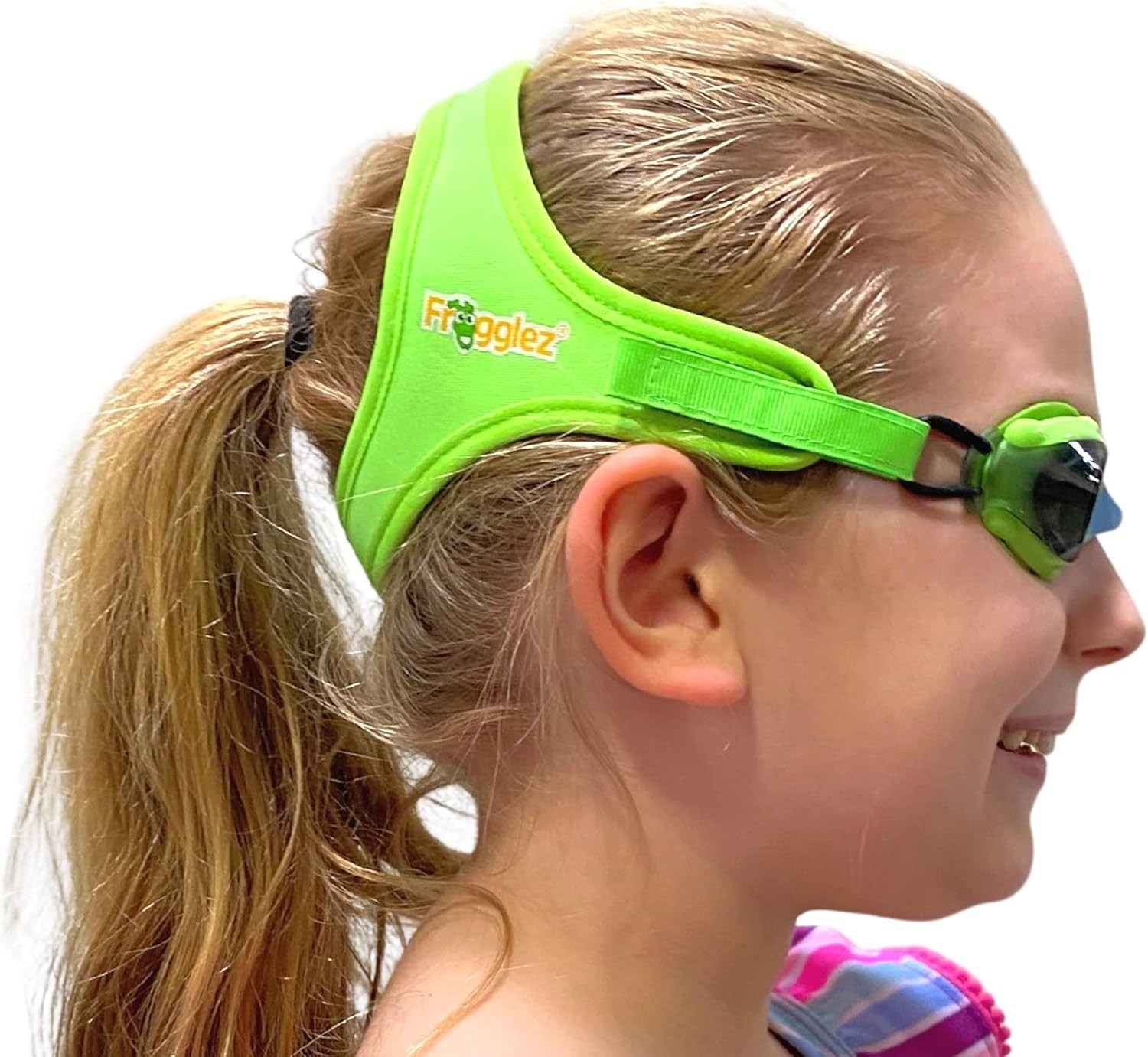 Frogglez Pain-Free Swim Goggles for Kids Under 10 Ages 3-10 No Hair Pulling