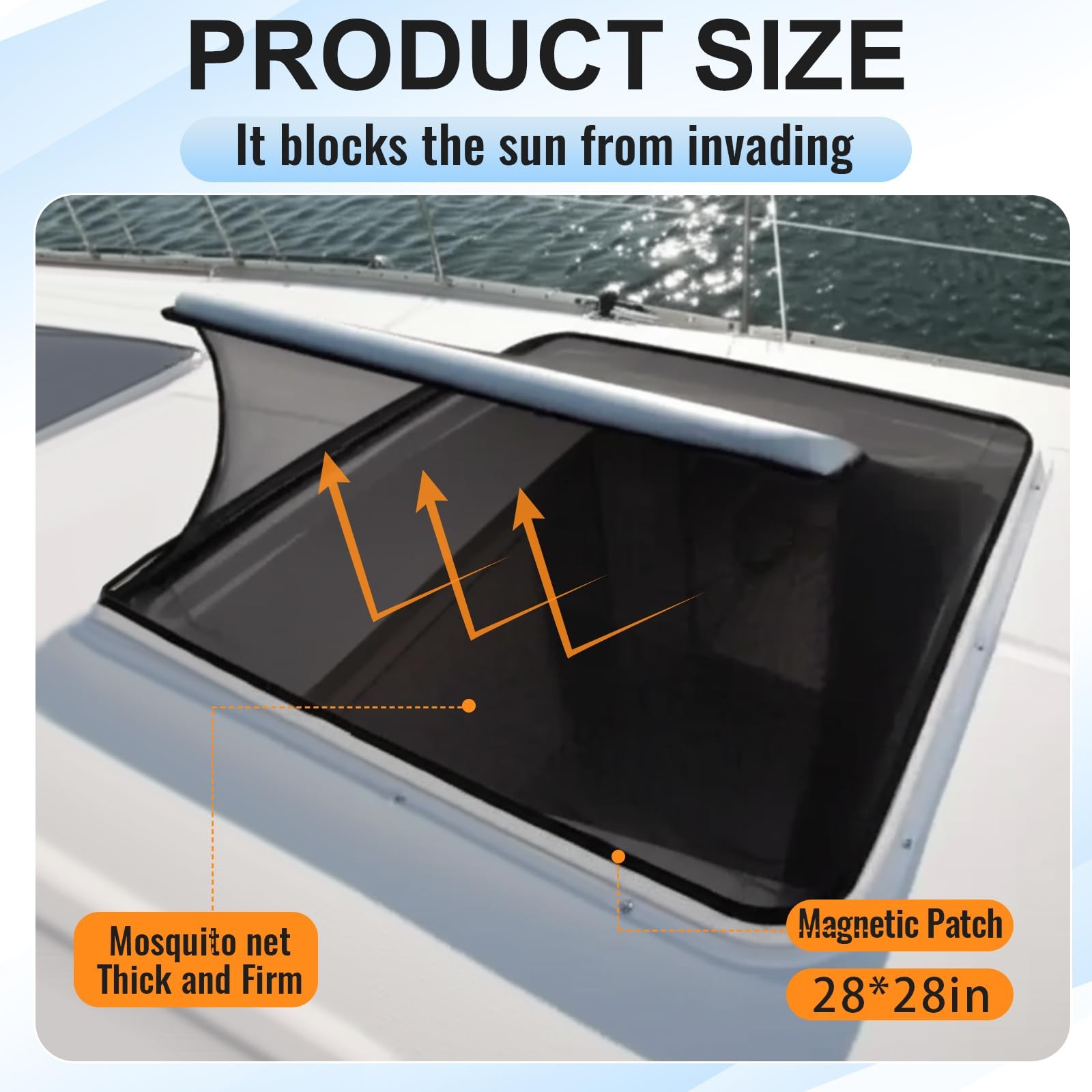 Yahenda 2pcs 35 x 71 Inch/28 x 28 Inch Mosquito Net Insect Screen for Boat Ha…